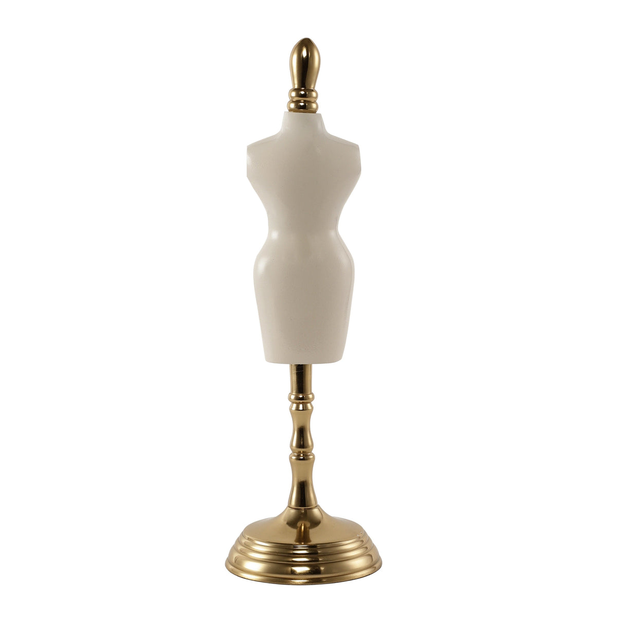 Miniaturised mannequin in white Gold finish M.M.I. OVERSEAS