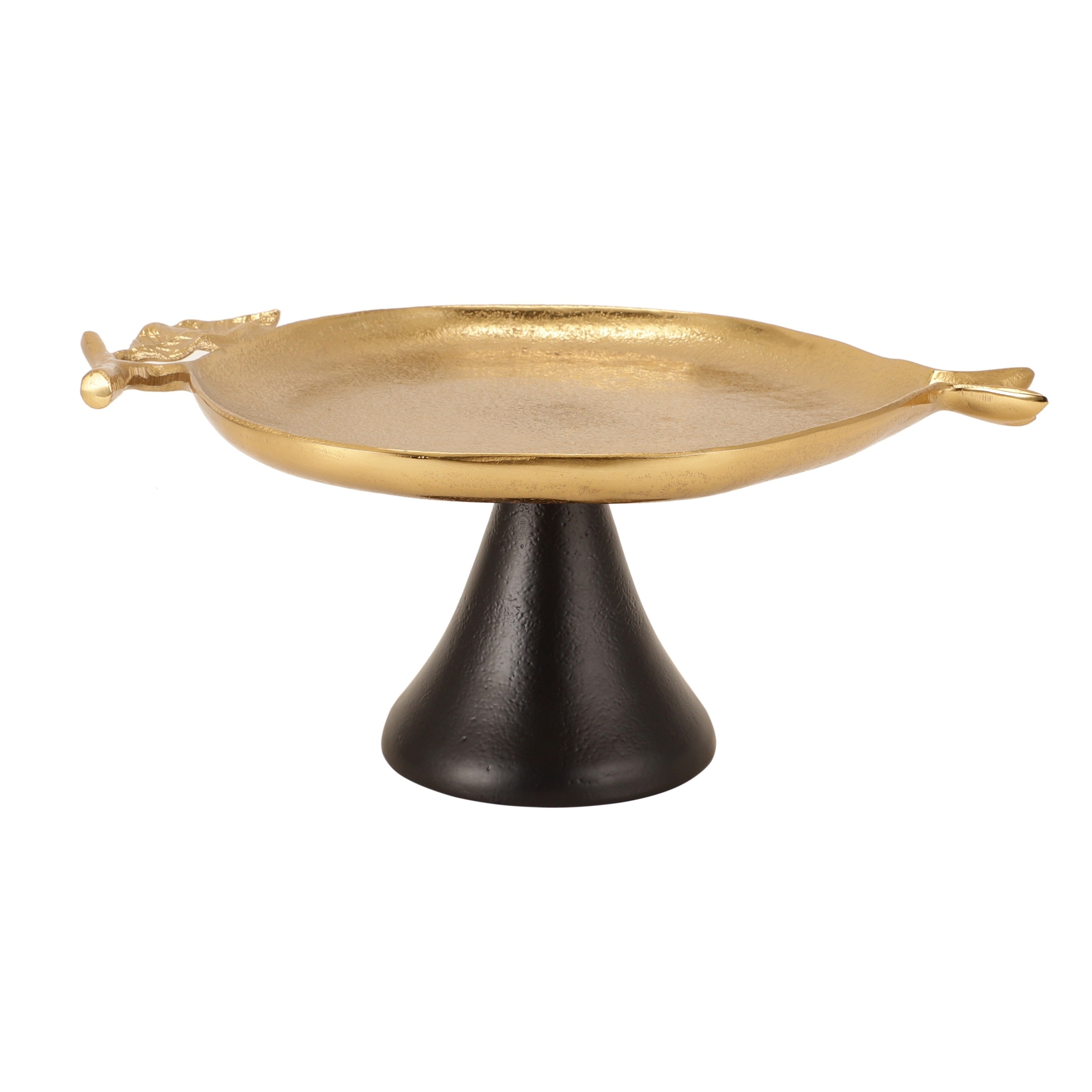Pomegranate Metal Platter in Gold Black M.M.I. OVERSEAS
