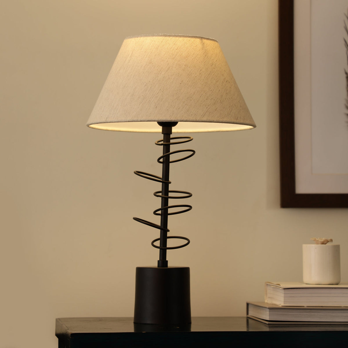 Cascading rings lamp black M.M.I. OVERSEAS