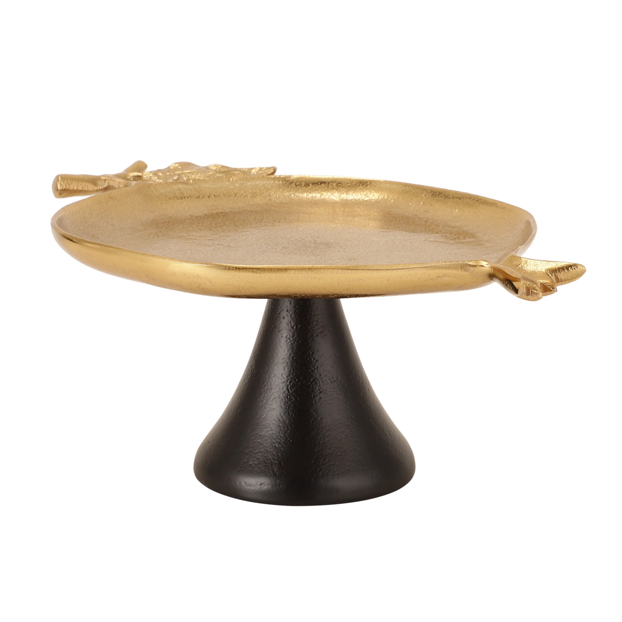 Pomegranate Metal Platter in Gold Black M.M.I. OVERSEAS