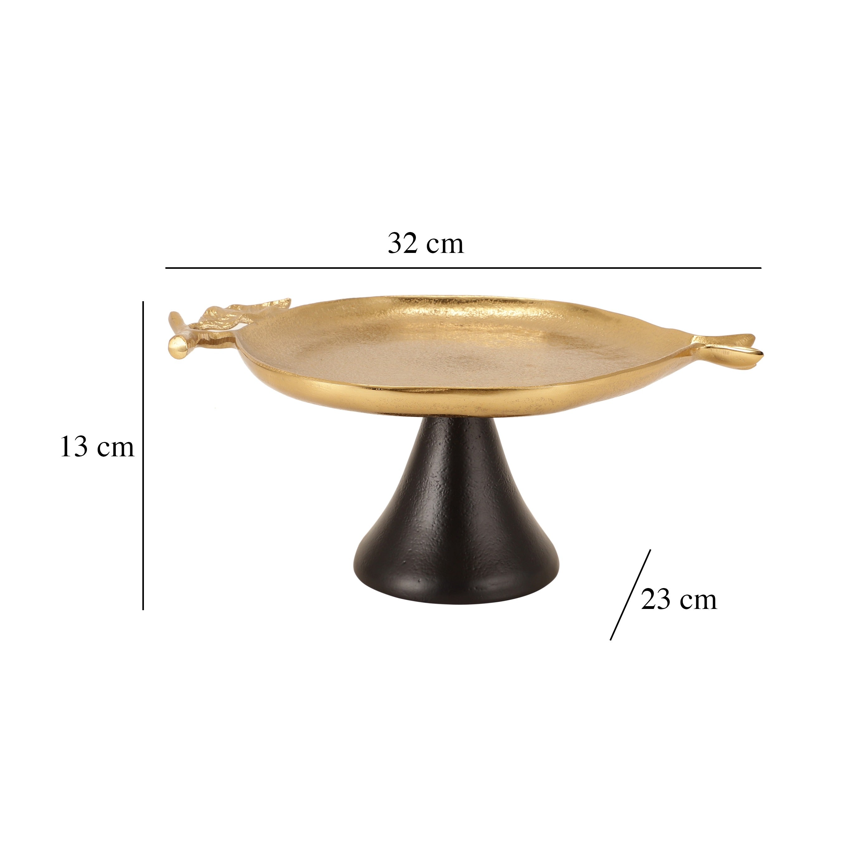 Pomegranate Metal Platter in Gold Black M.M.I. OVERSEAS