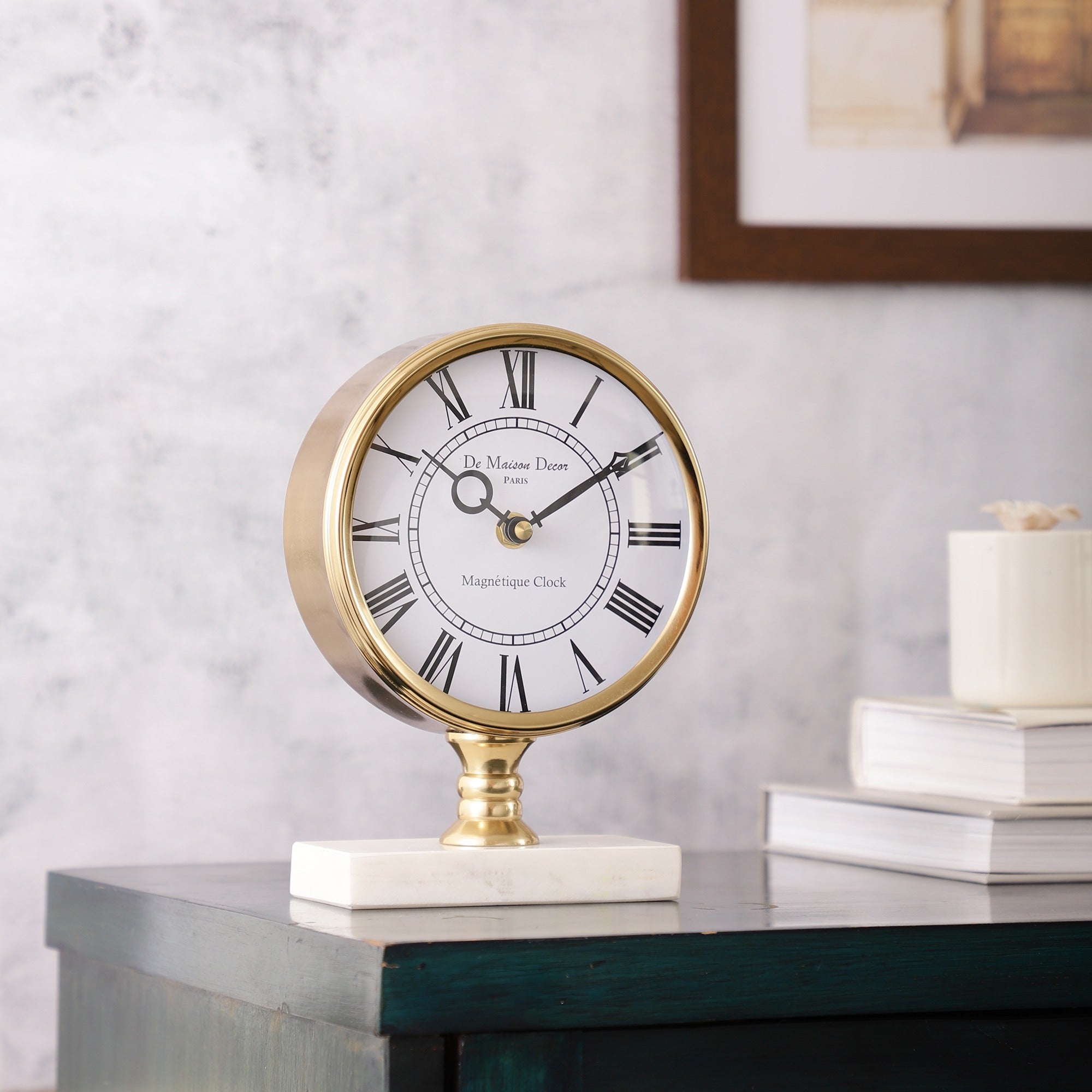 Seraphic Marble Timepiece in gold M.M.I. OVERSEAS