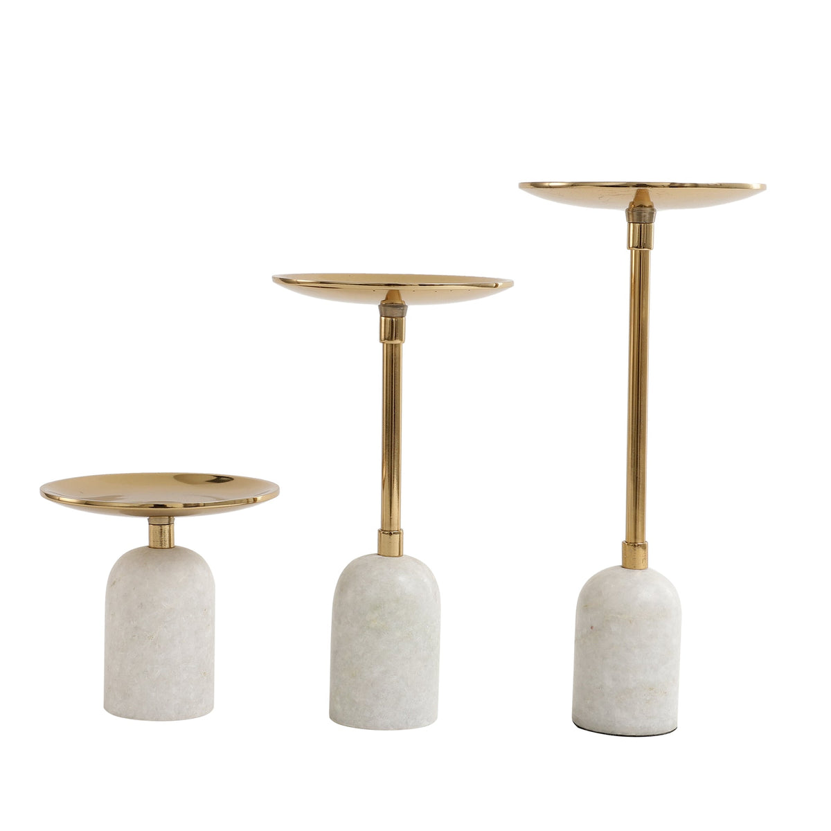 Marble Pri Pillar Candle Gold Set M.M.I. OVERSEAS