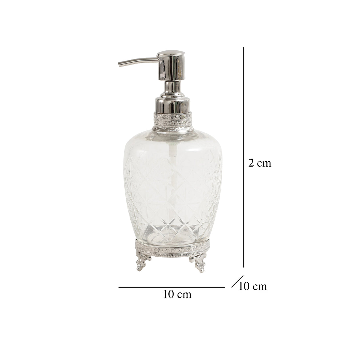 Starlight crystal Cut dispenser in silver M.M.I. OVERSEAS