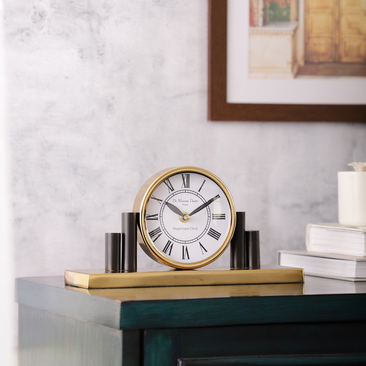 Harbor Hour clock in Gold M.M.I. OVERSEAS
