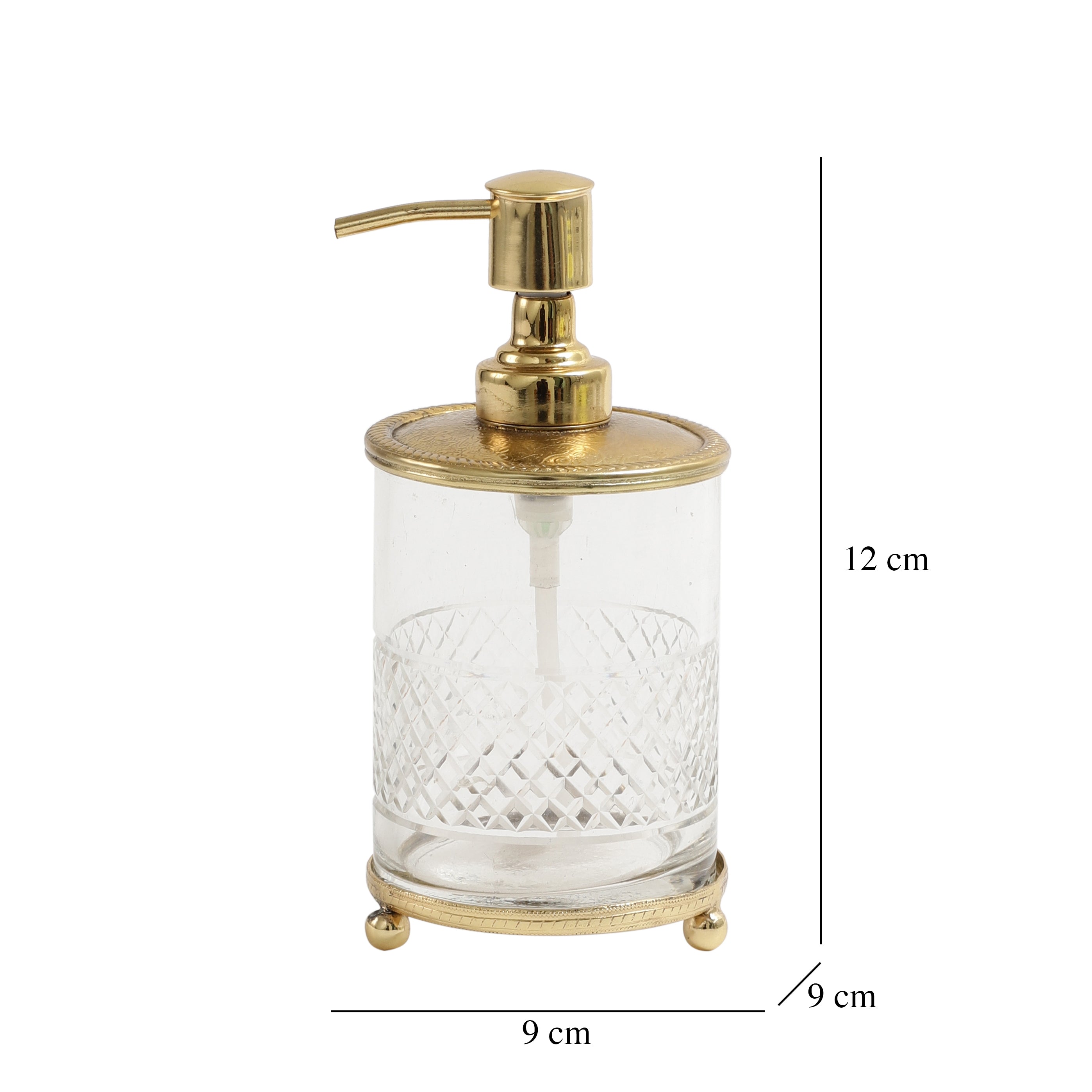 Blake Crystal Cut Dispenser In Gold M.M.I. OVERSEAS