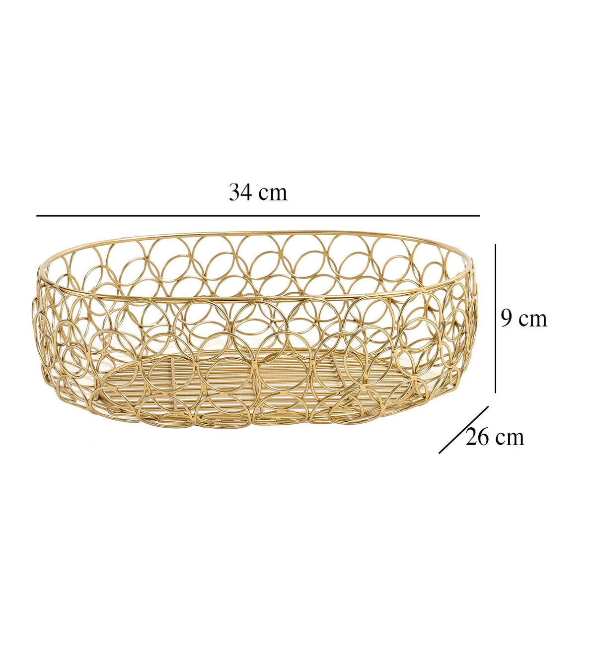 Meza Basket small size in copper M.M.I. OVERSEAS