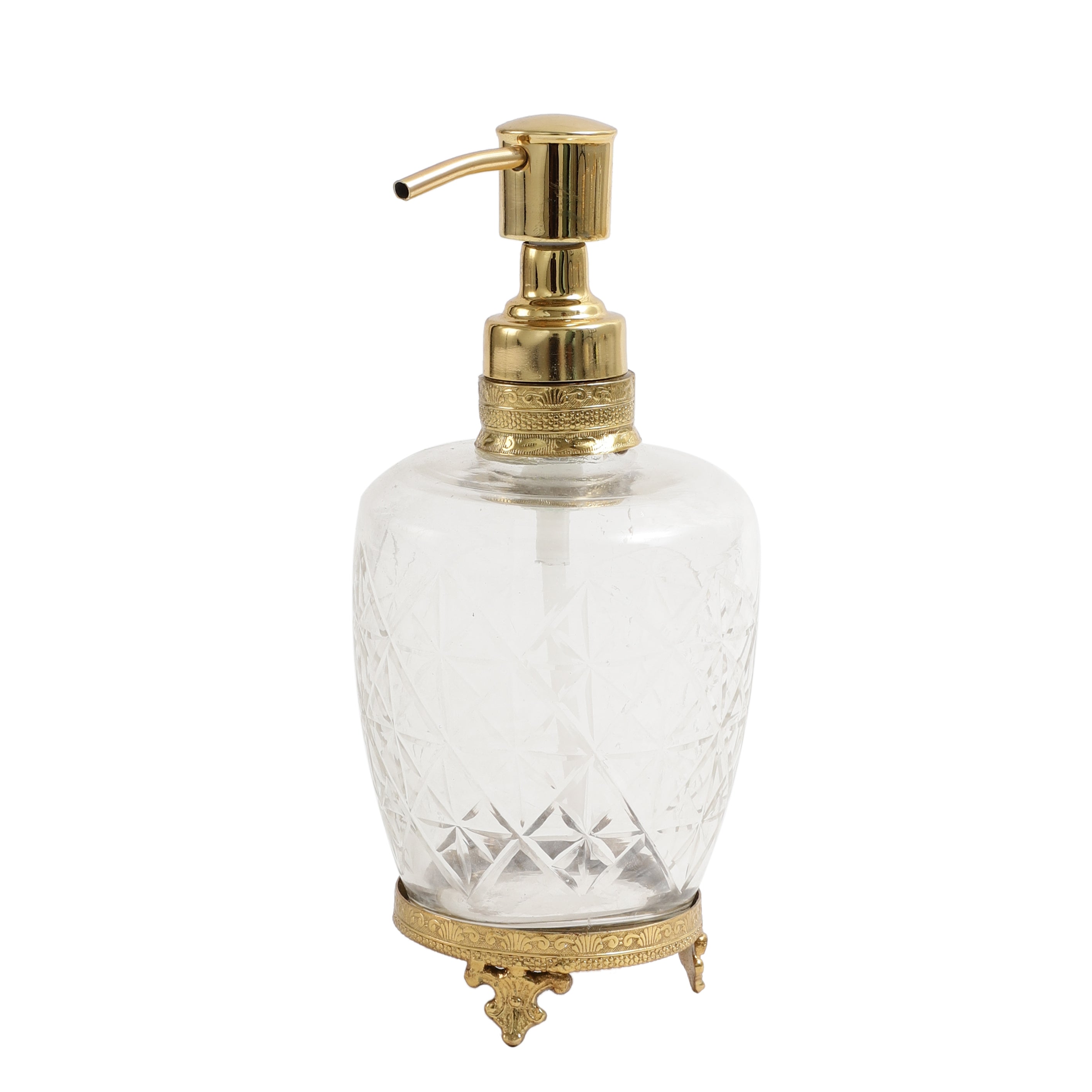 Starlight crystal Cut dispenser in gold M.M.I. OVERSEAS