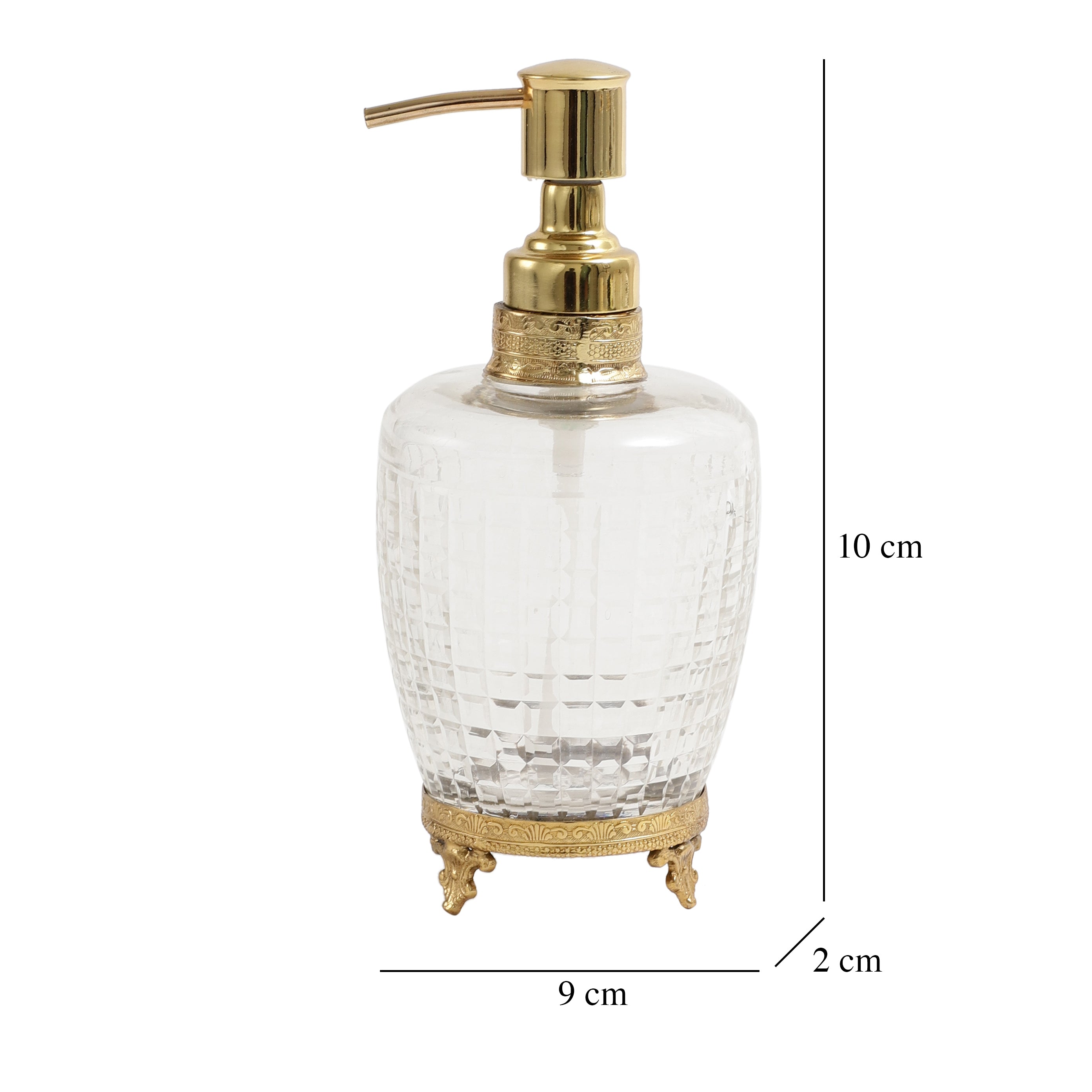 Alteza crystal Cut dispenser in gold M.M.I. OVERSEAS