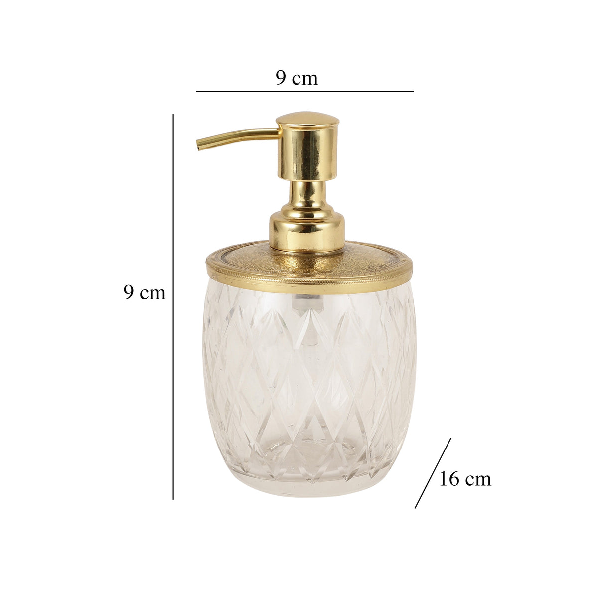 Ava cystal cut dispenser in black M.M.I. OVERSEAS