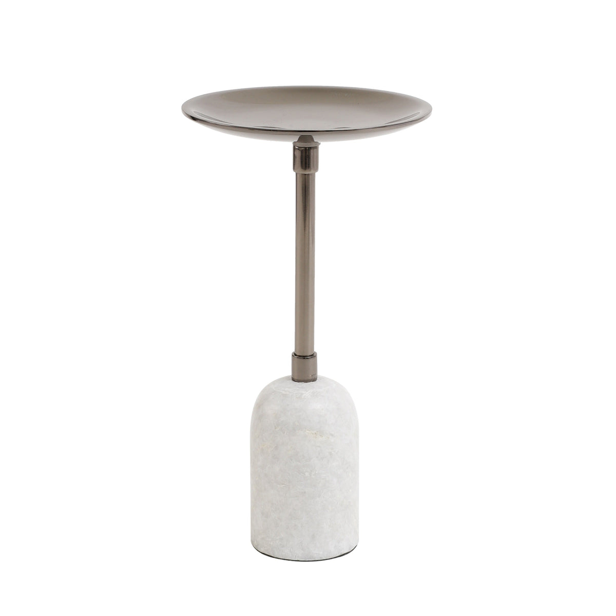 Marble Pri Pillar Candle medium stand in black M.M.I. OVERSEAS