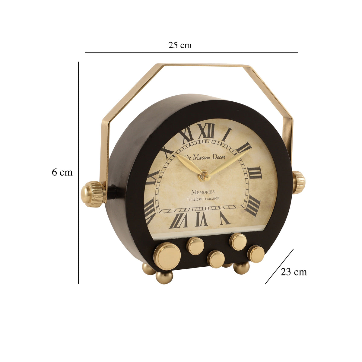 Kent Clock in black gold M.M.I. OVERSEAS