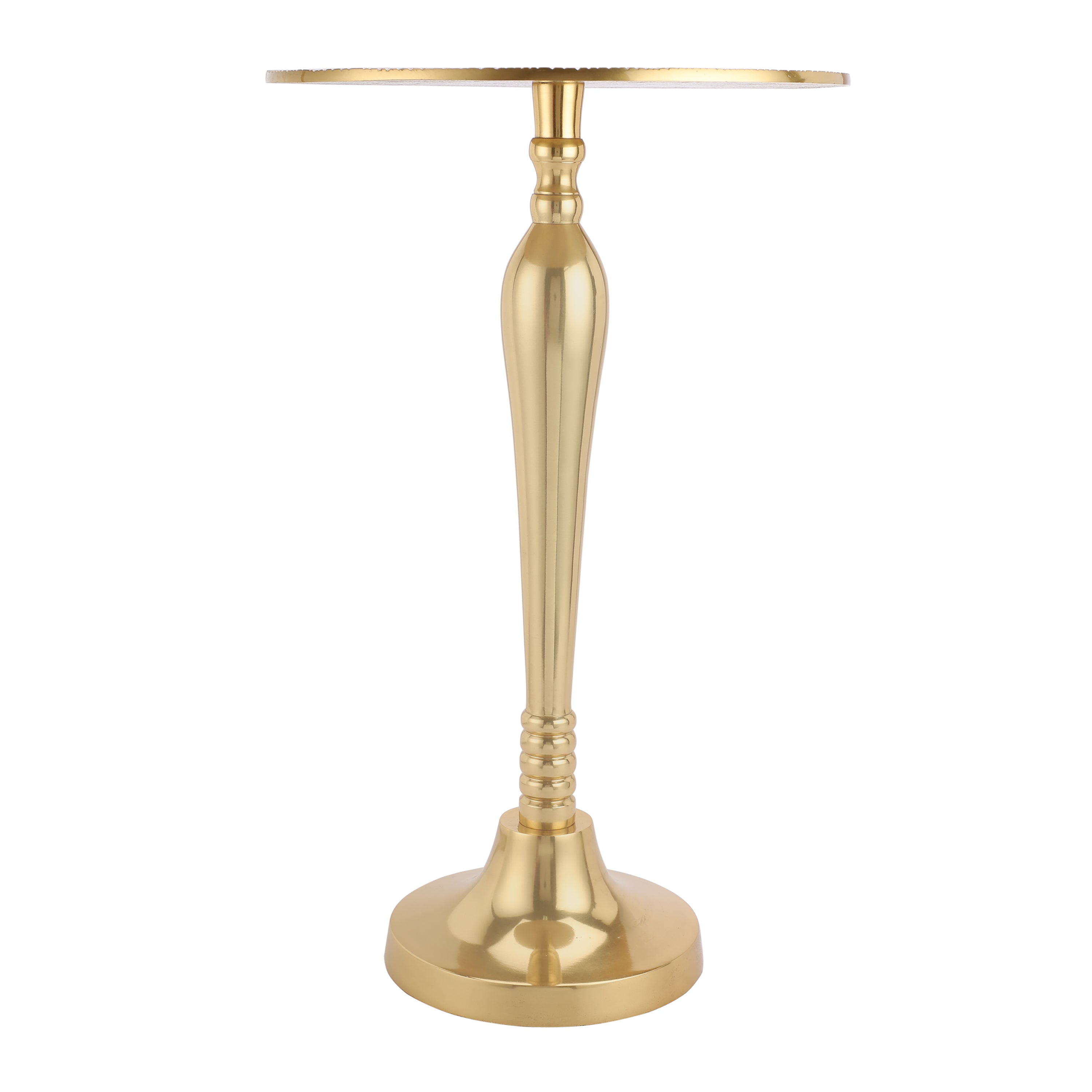 The Carla Side Table By Décor De Maison In Classical Design In Raw Gold & Black Finish M.M.I. OVERSEAS