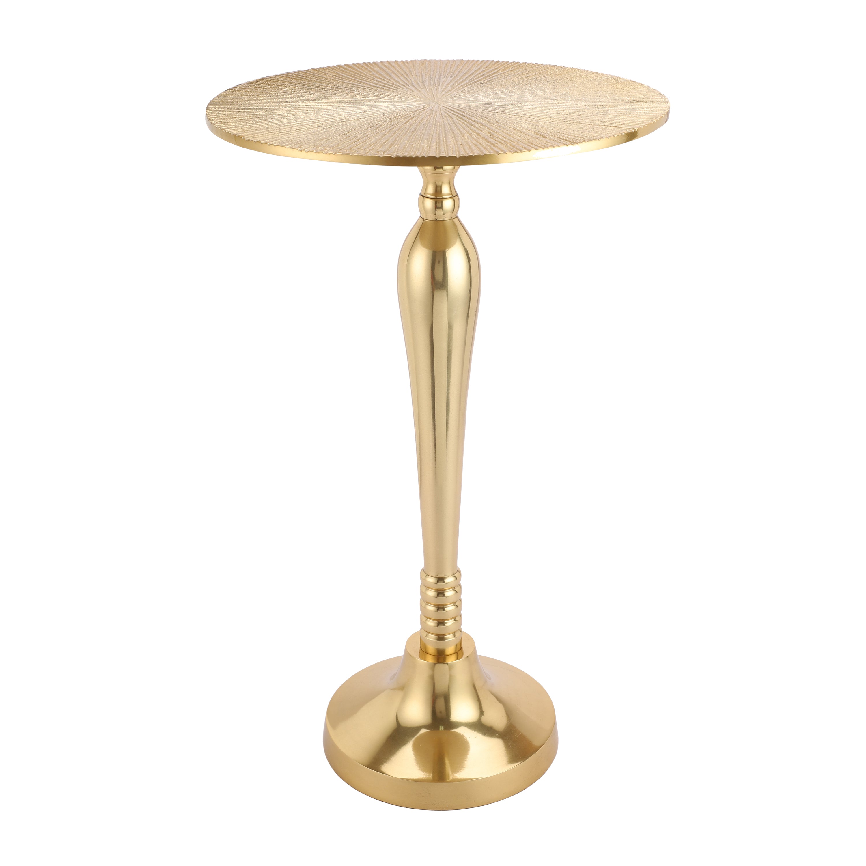 The Carla Side Table By Décor De Maison In Classical Design In Raw Gold & Black Finish - OUCHCART
