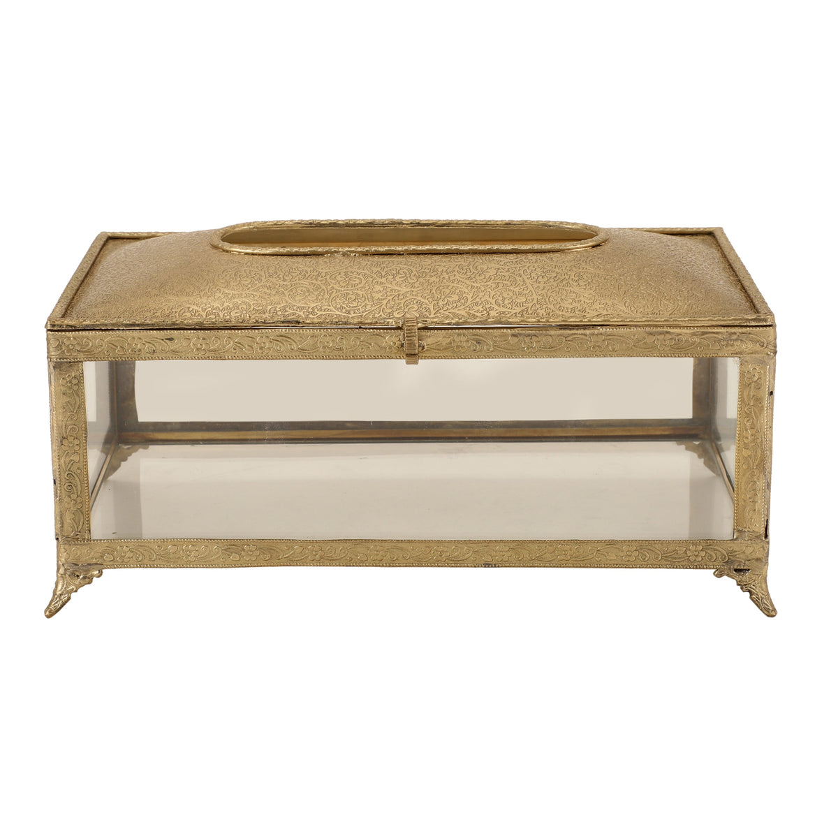 Royal Brass Crest Napkin Box M.M.I. OVERSEAS