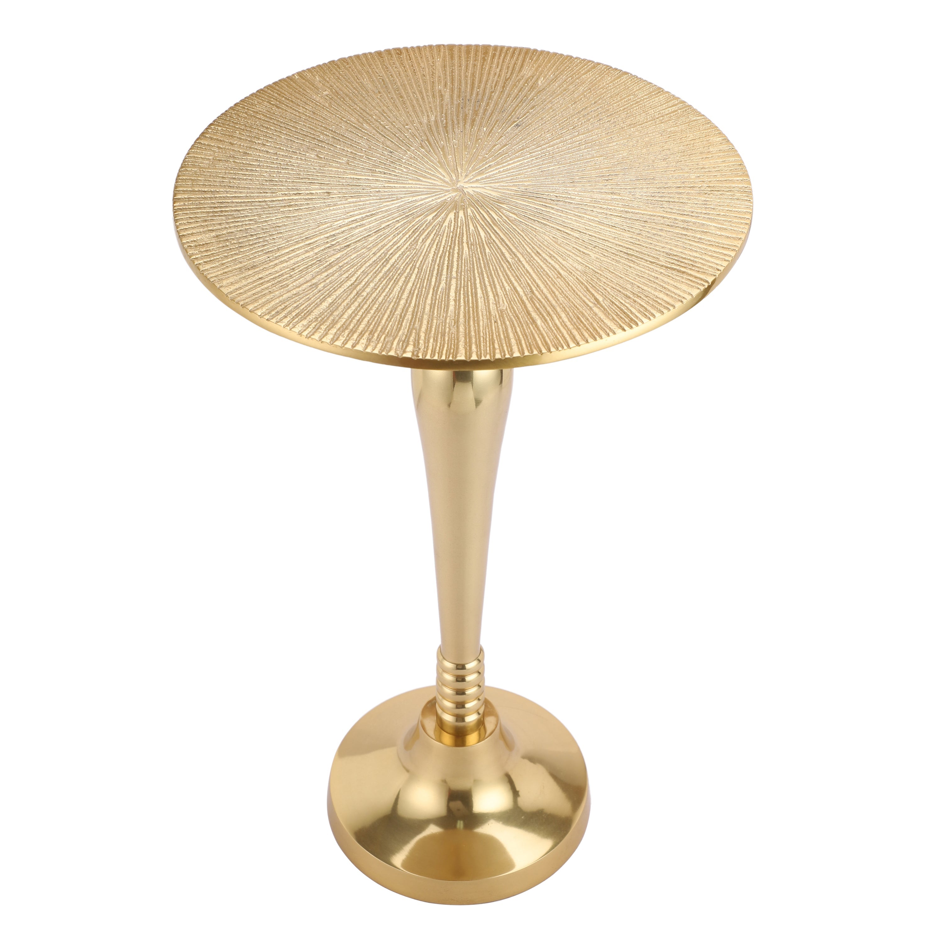 The Carla Side Table By Décor De Maison In Classical Design In Raw Gold & Black Finish M.M.I. OVERSEAS