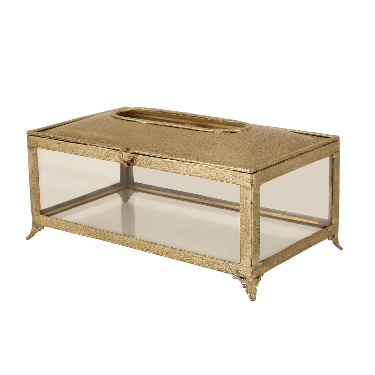 Royal Brass Crest Napkin Box M.M.I. OVERSEAS
