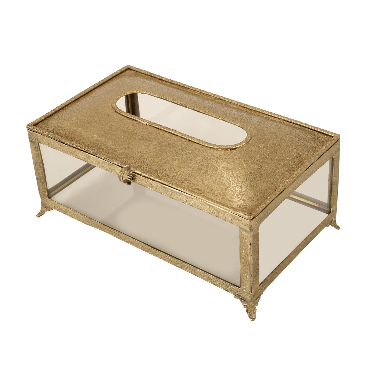 Royal Brass Crest Napkin Box M.M.I. OVERSEAS