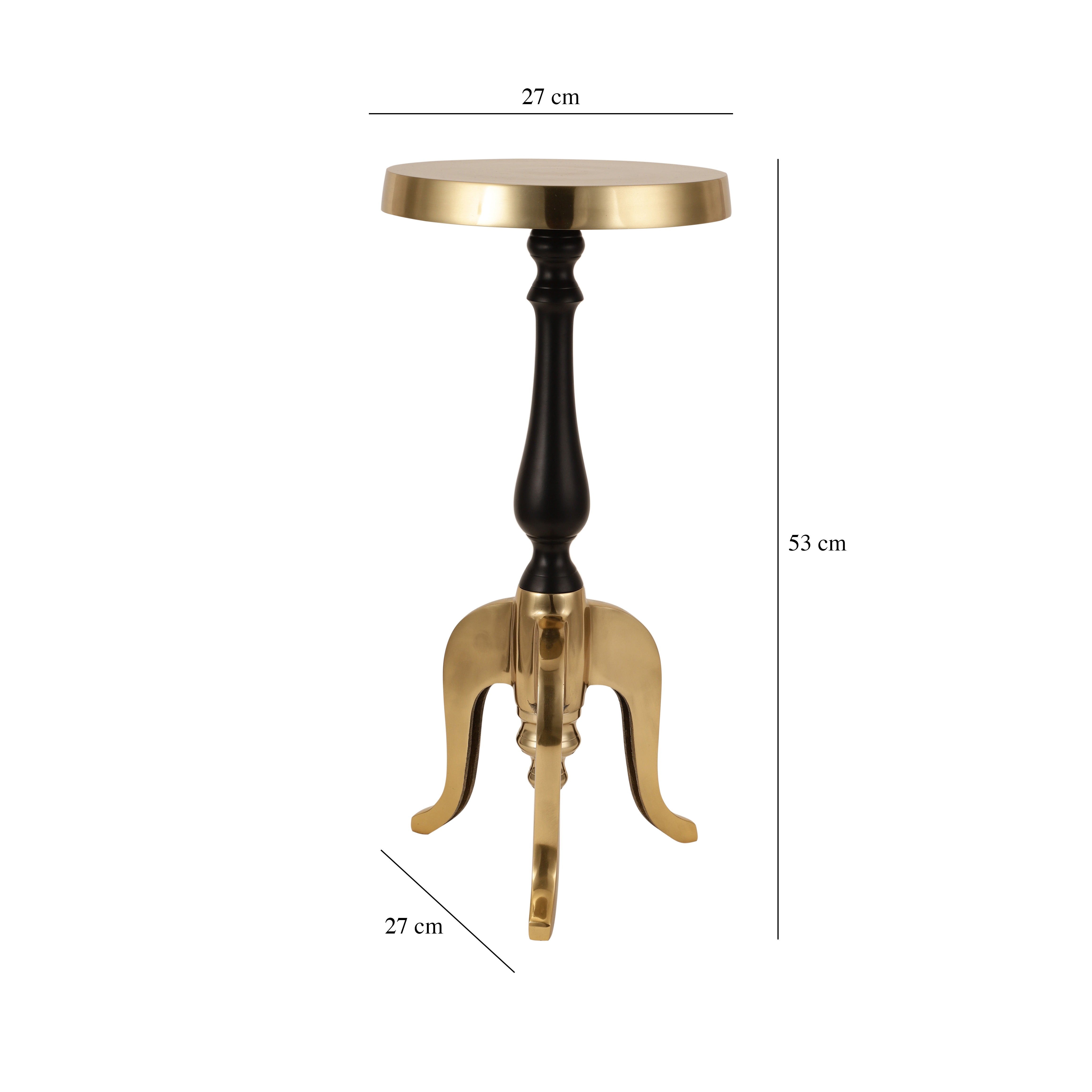Markus Drink Table in Gold Black M.M.I. OVERSEAS