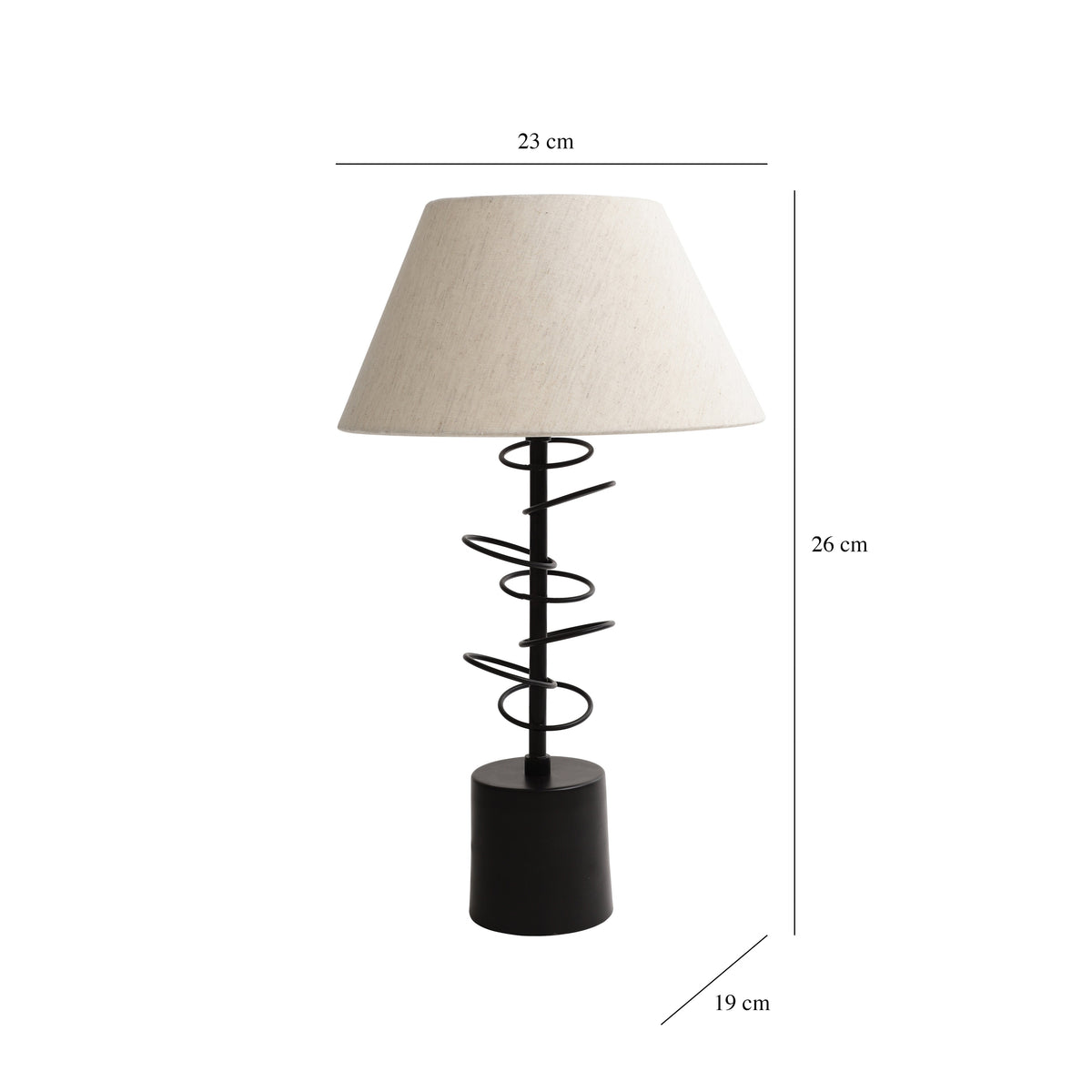 Cascading rings lamp black M.M.I. OVERSEAS
