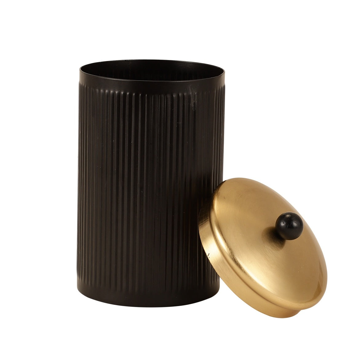 Luxora cylindrical box large in Black M.M.I. OVERSEAS