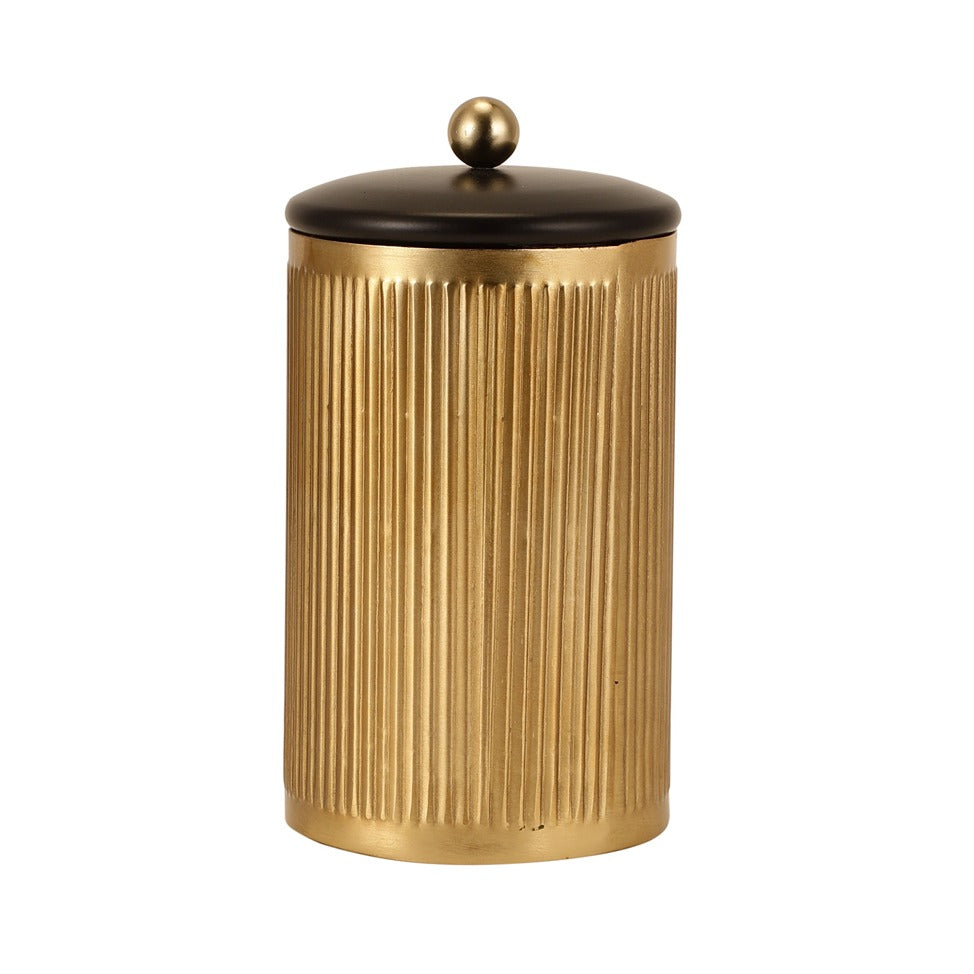 Luxora cylindrical box large in Gold -OUCHCART