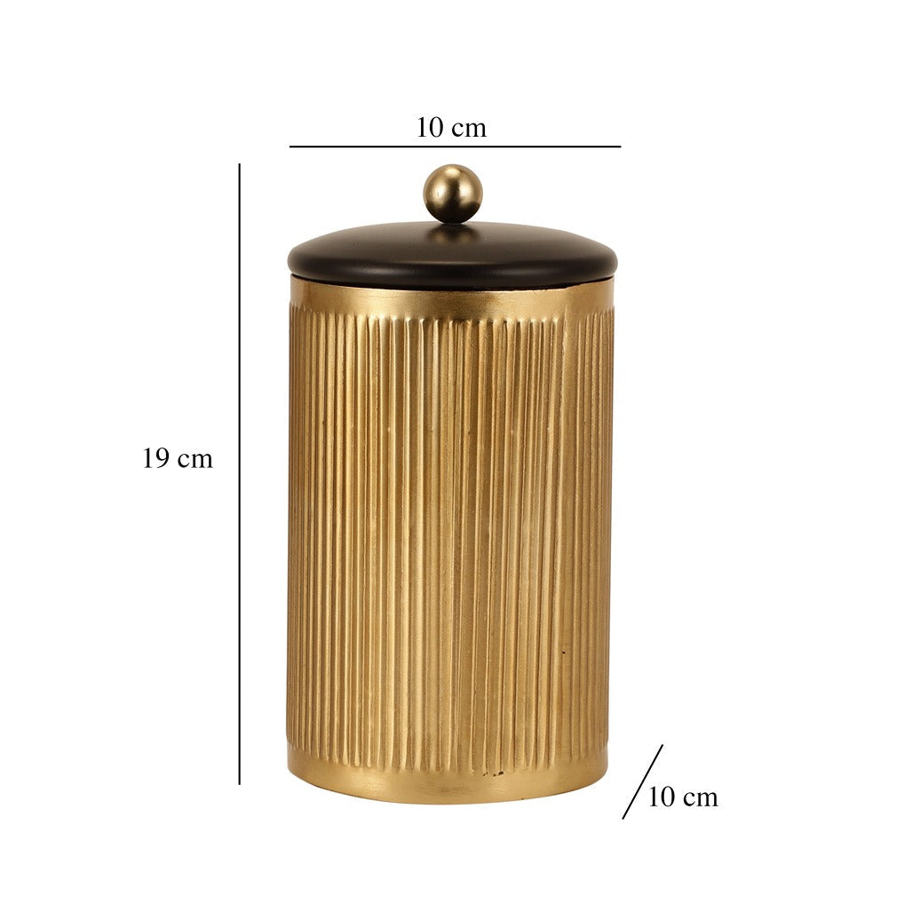 Luxora cylindrical box large in Gold M.M.I. OVERSEAS