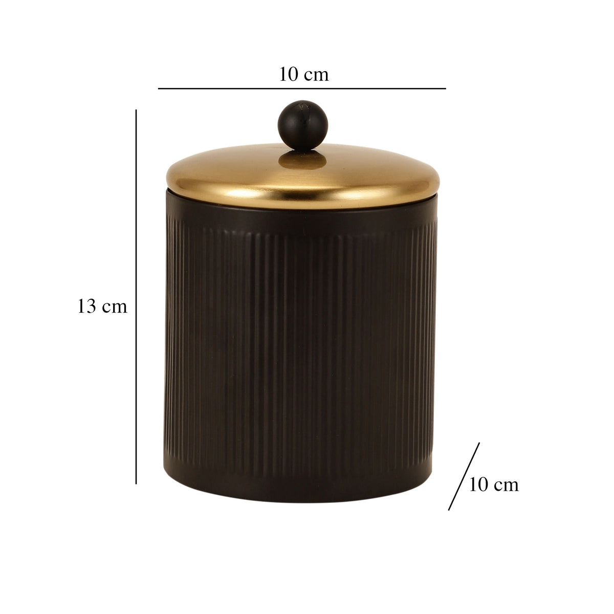 Luxora cylindrical box in Black M.M.I. OVERSEAS