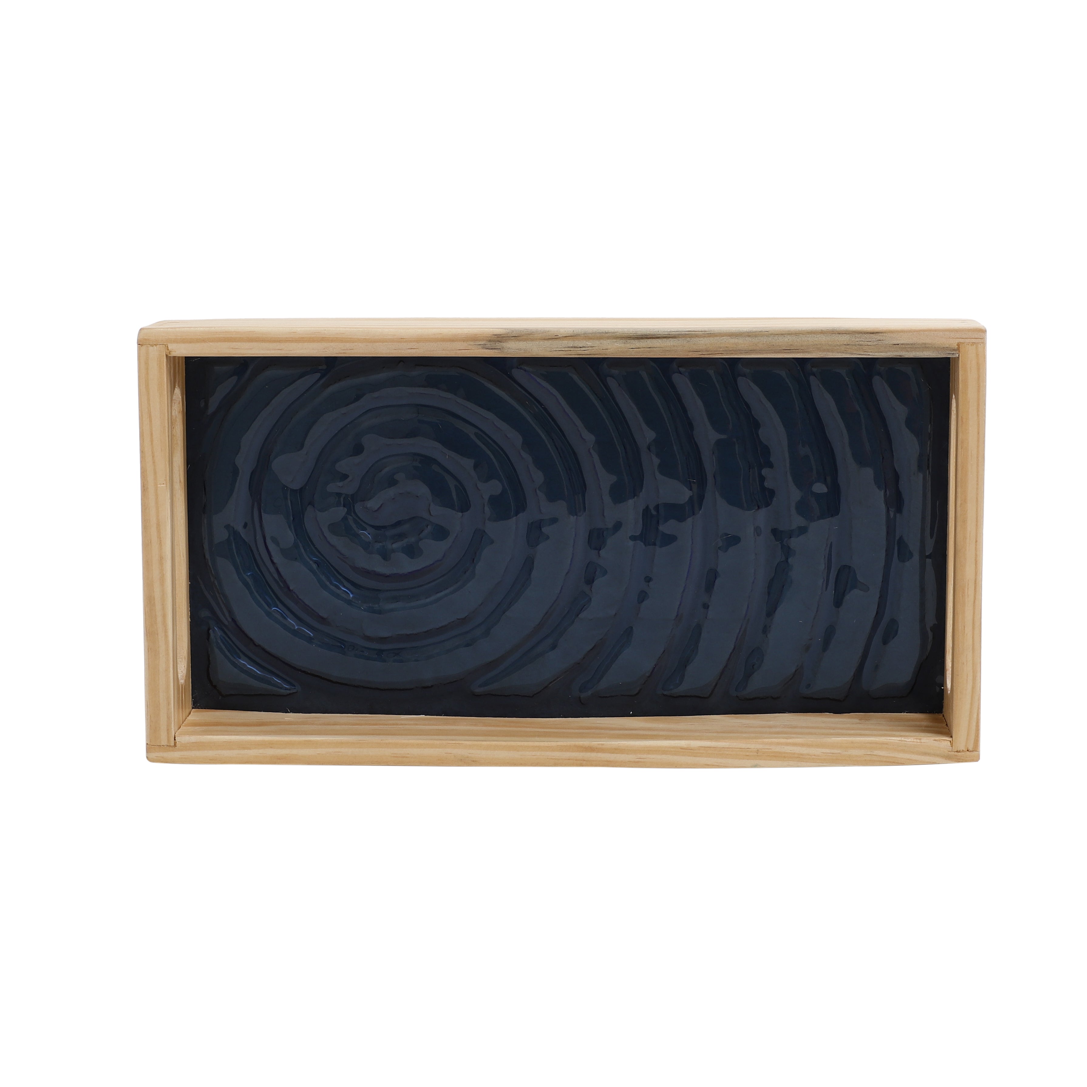 Duran Blue Spiral Glass Tray - Small Size - OUCHCART