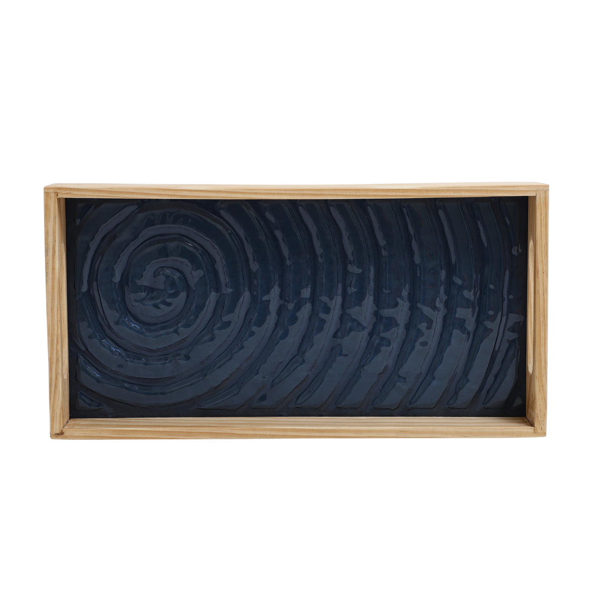 Duran Blue Spiral Glass Tray M.M.I. OVERSEAS