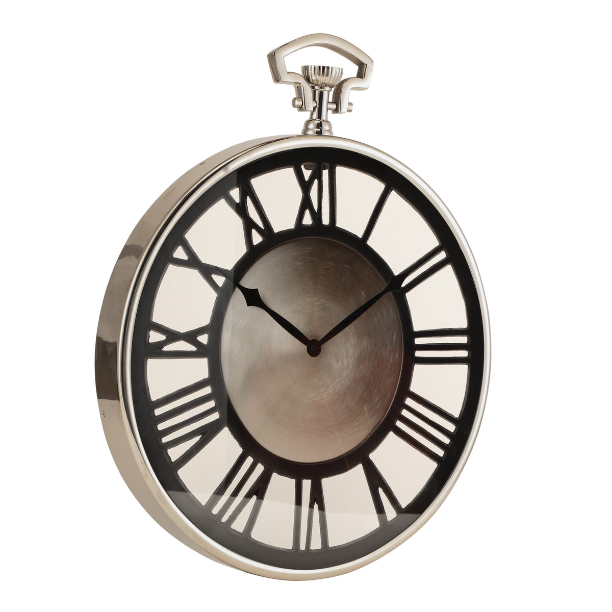 Vigil Wall Clock in Silver M.M.I. OVERSEAS