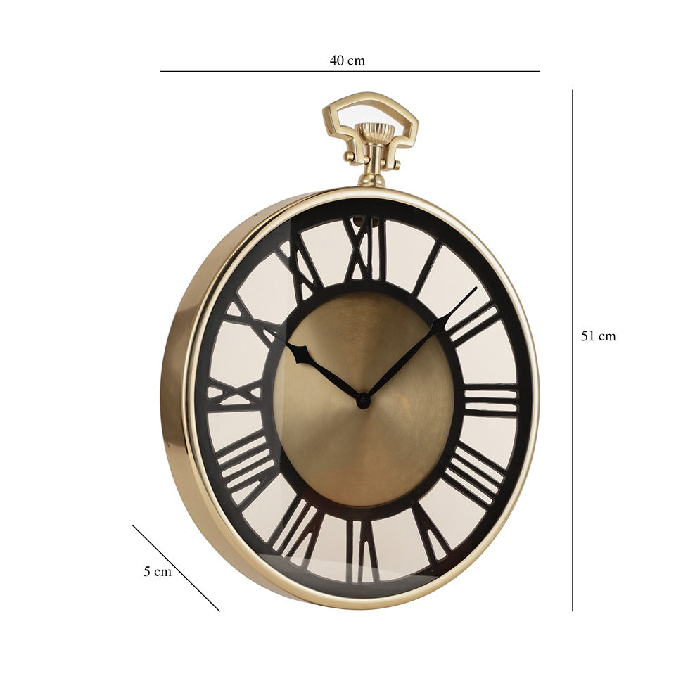 Vigil Wall Clock in Gold - OUCHCART