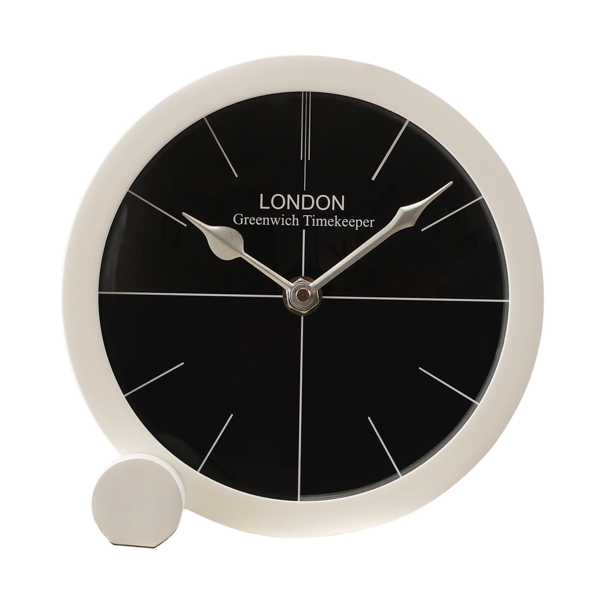 langston table clock in white M.M.I. OVERSEAS
