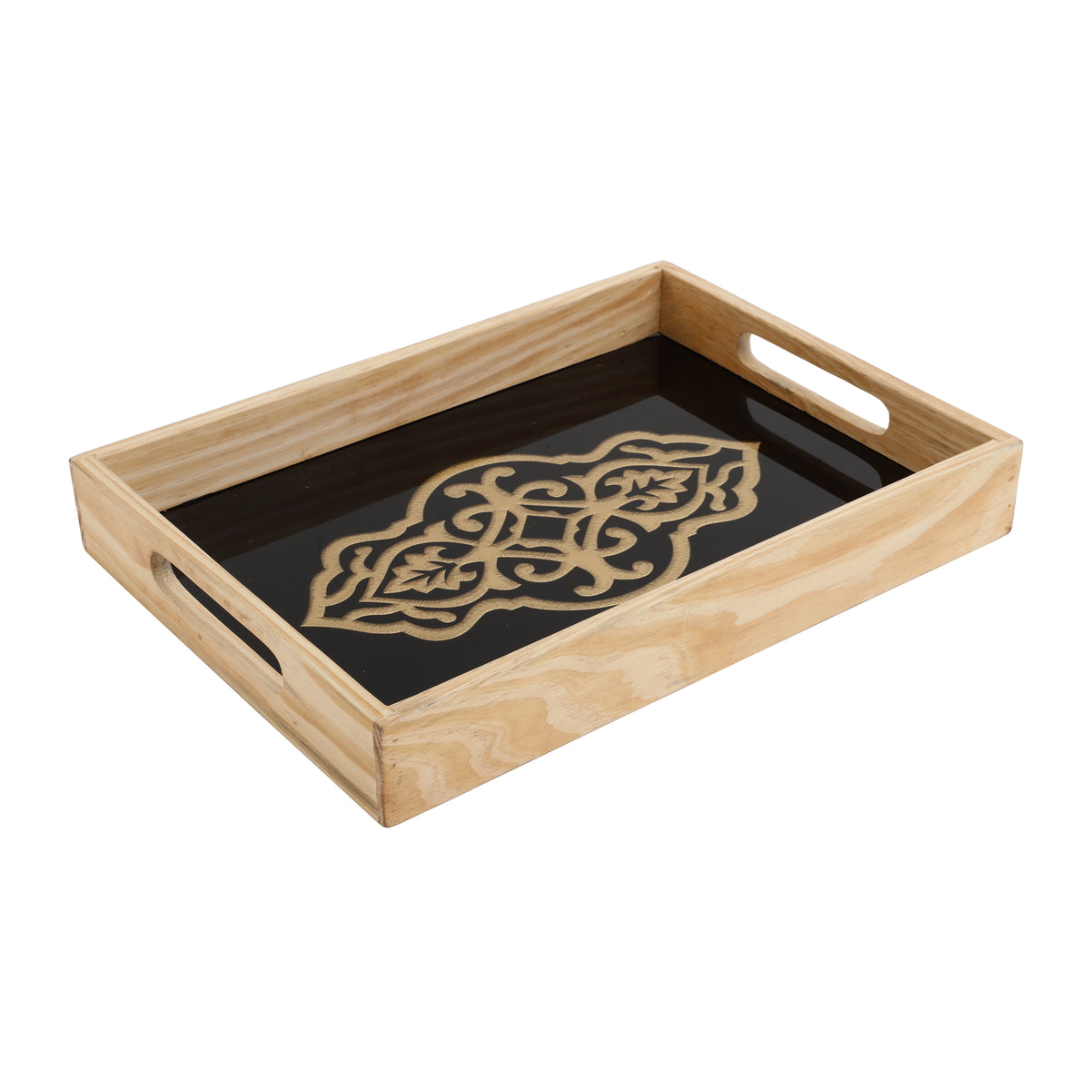 Zamora Embossed Glass Tray - small size M.M.I. OVERSEAS