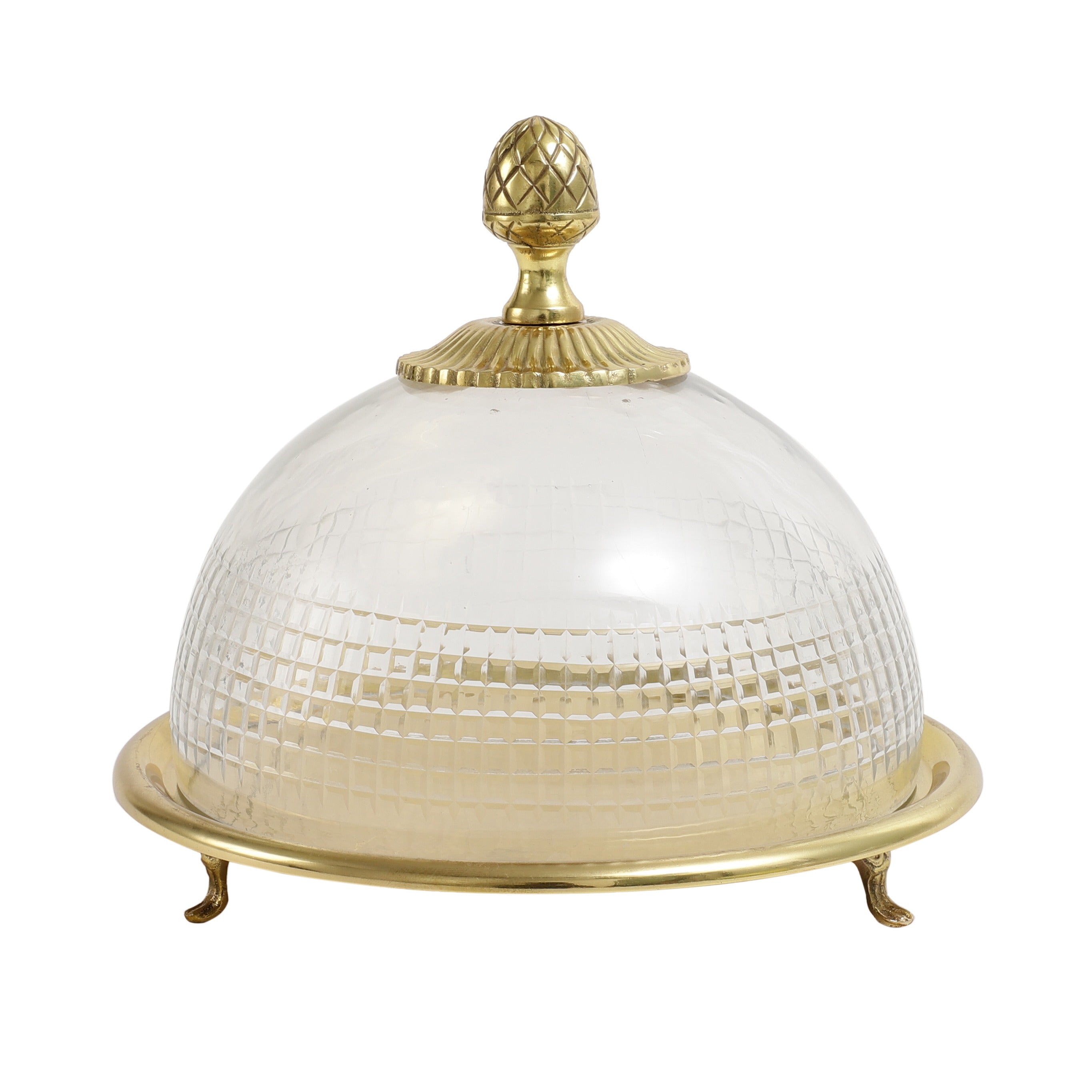 Faiza Crystal cut Cake dome gold - OUCHCART