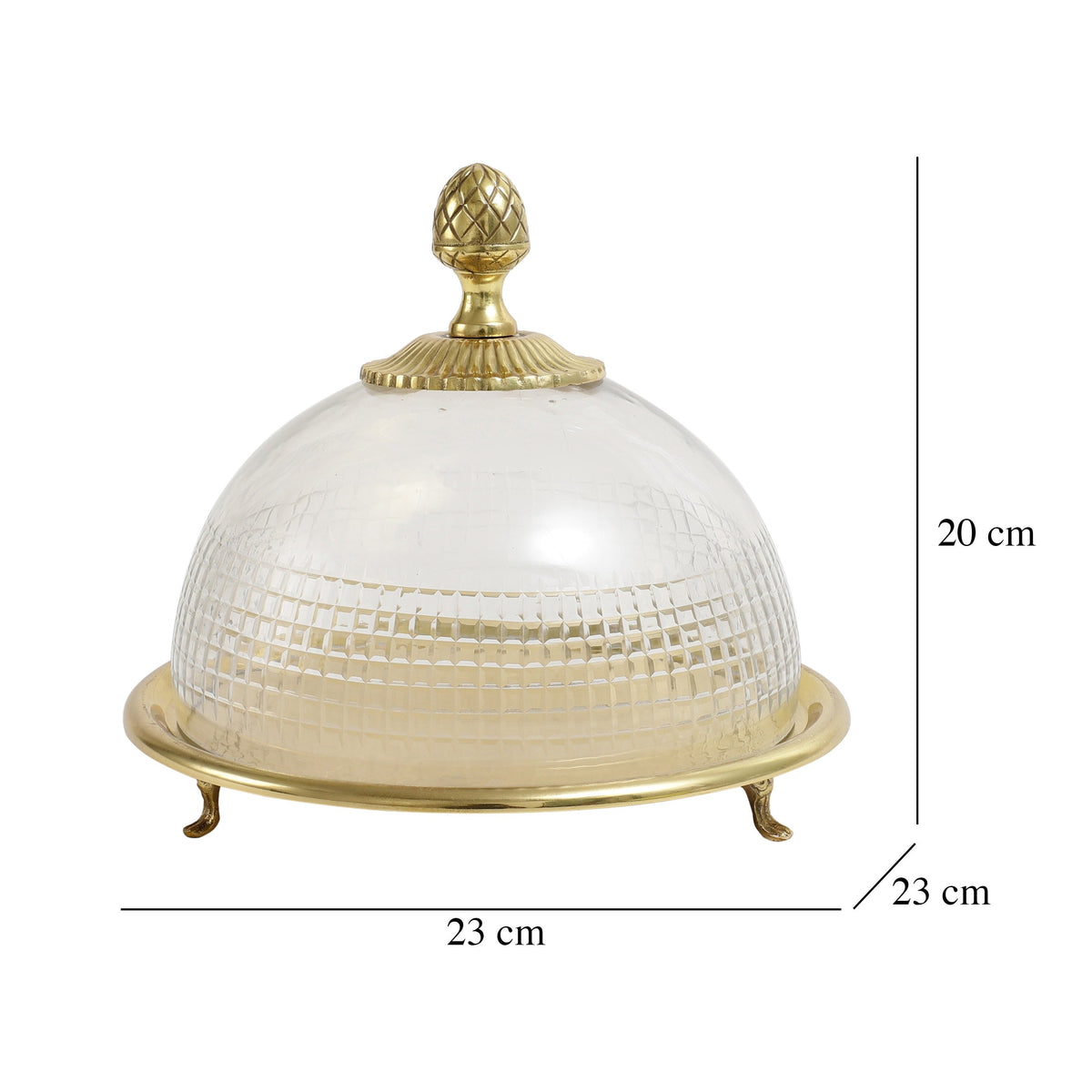 Faiza Crystal cut Cake dome gold M.M.I. OVERSEAS