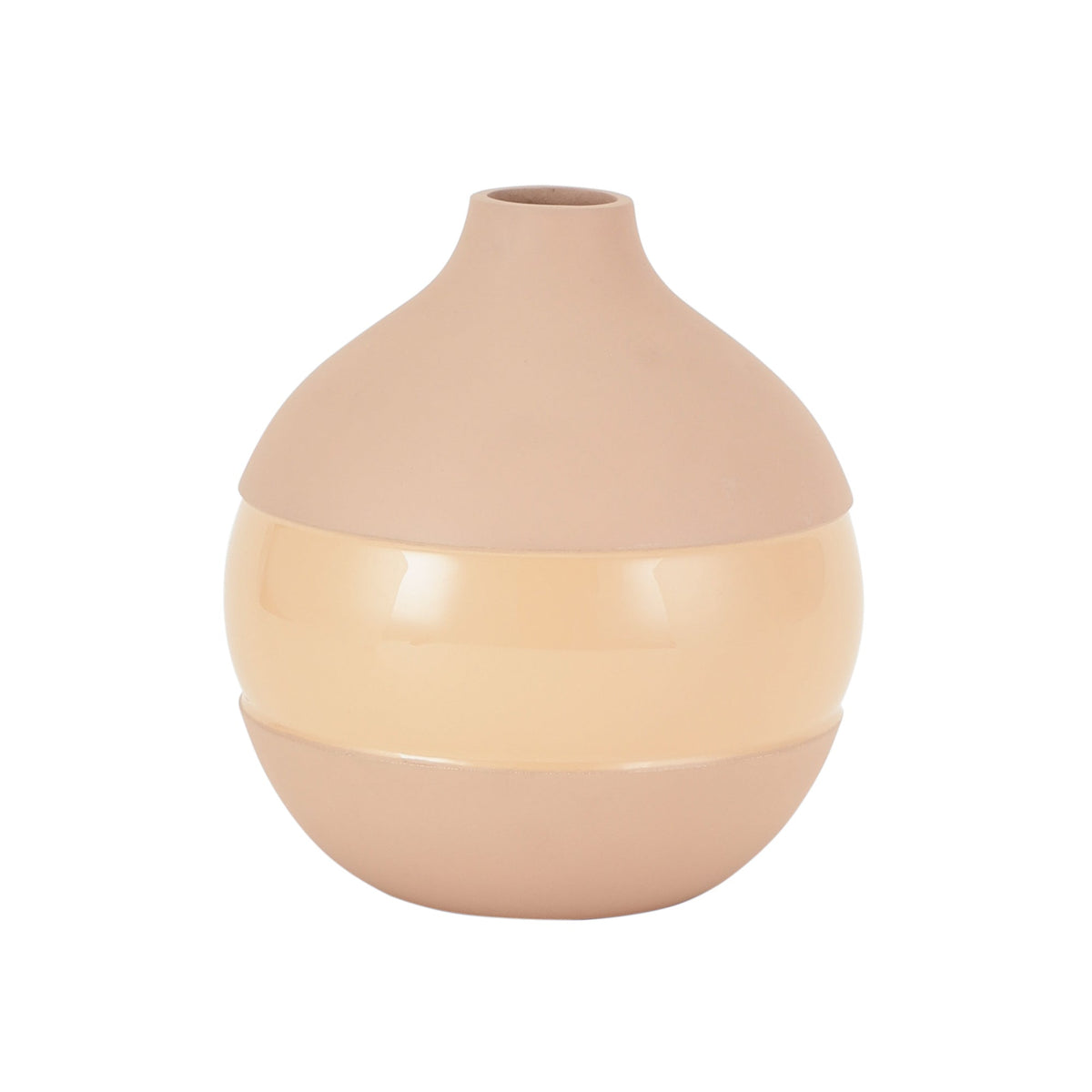 Klova Peach Enamel Vase M.M.I. OVERSEAS