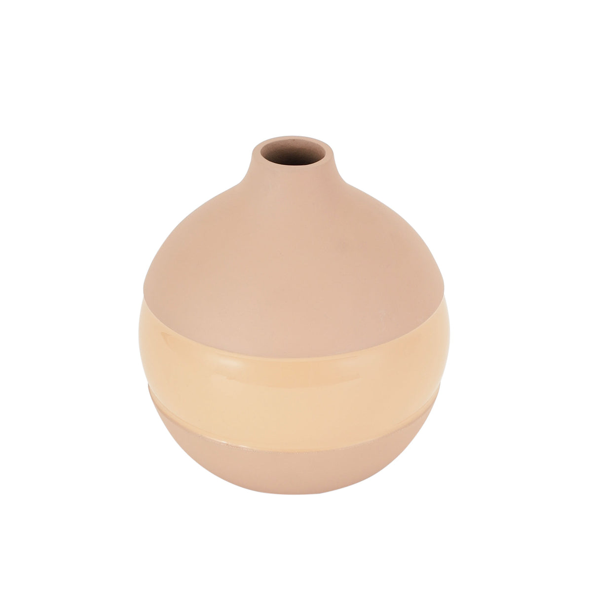 Klova Peach Enamel Vase M.M.I. OVERSEAS