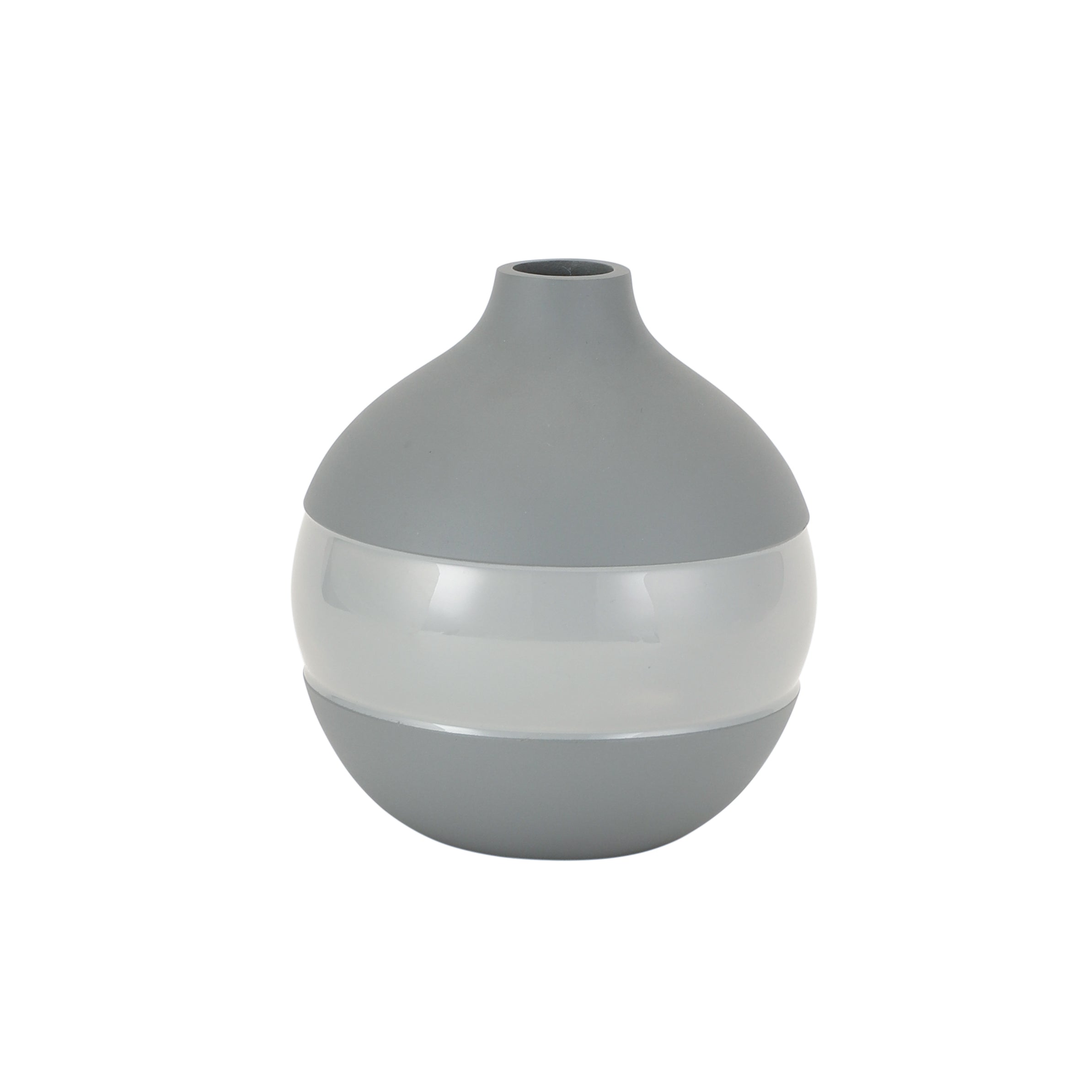 Klova Grey Enamel Vase M.M.I. OVERSEAS