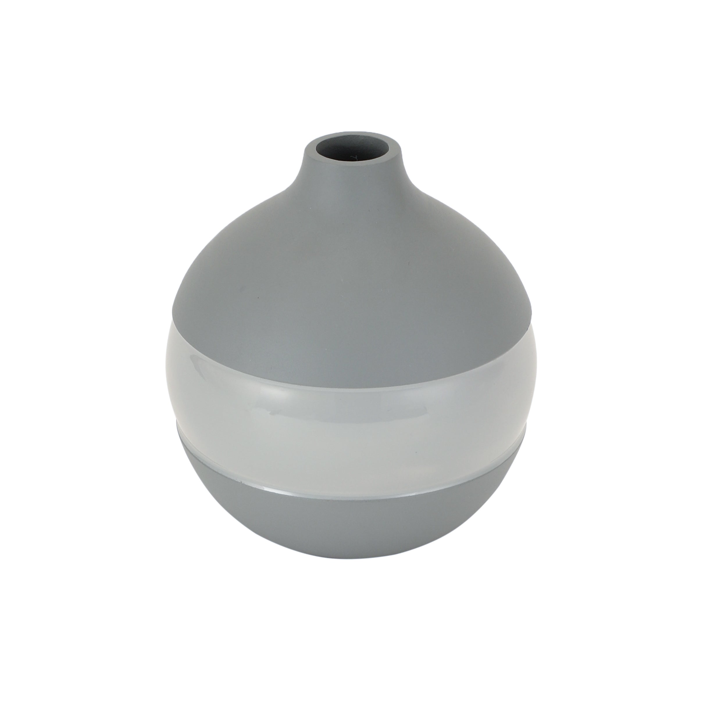 Klova Grey Enamel Vase