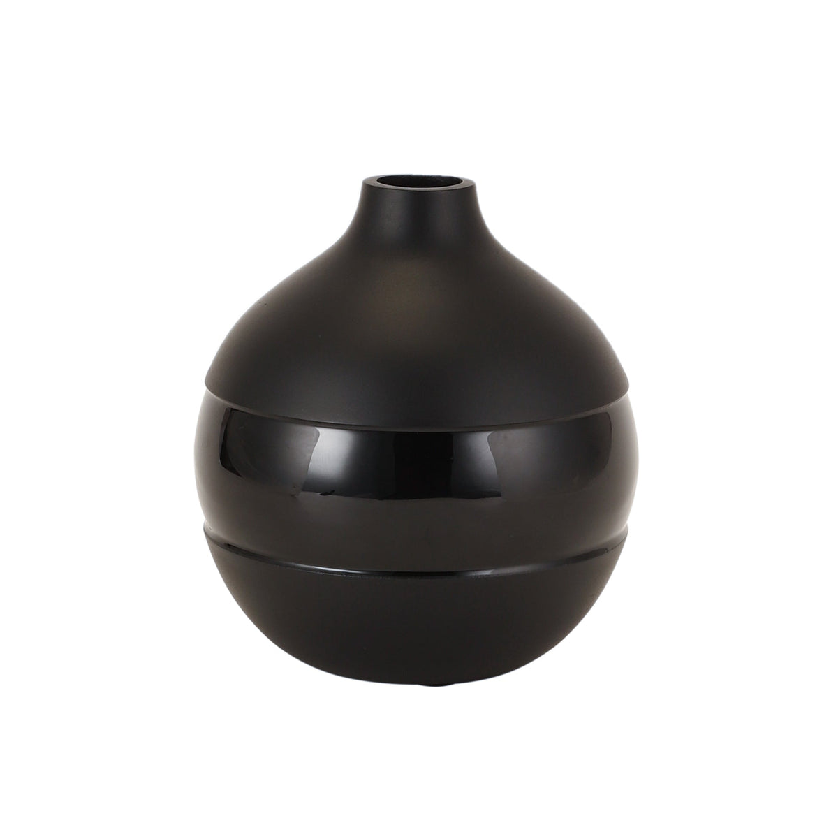 Klova Black Enamel Vase M.M.I. OVERSEAS