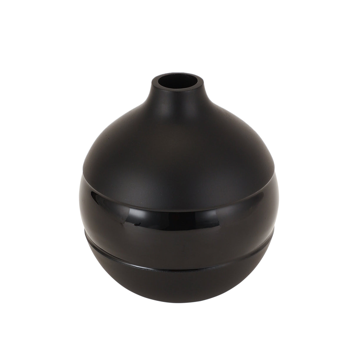 Klova Black Enamel Vase M.M.I. OVERSEAS