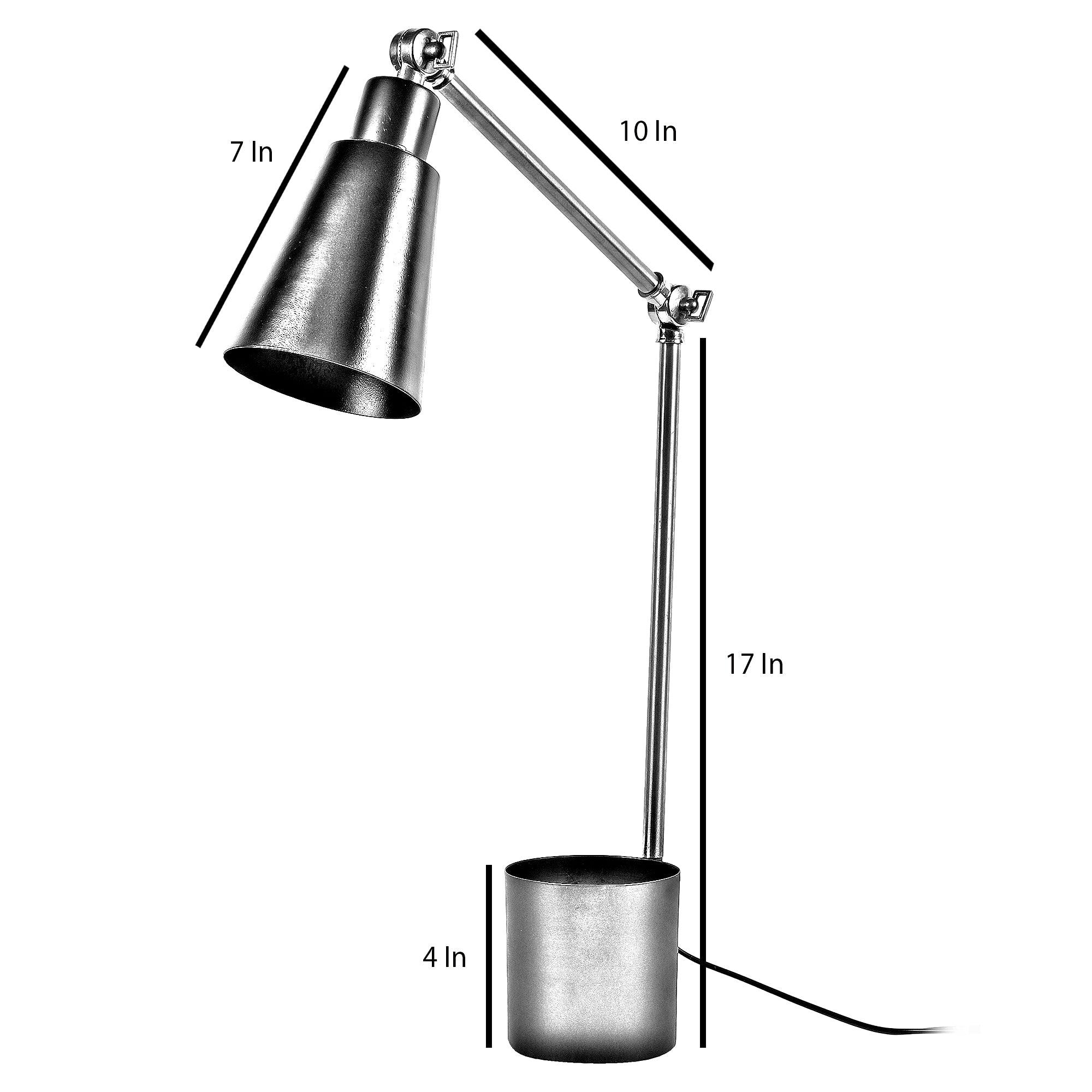 Modern Nordic Wood & Metal Study Lamp With Black Base By Ss Lightings - Ouch Cart