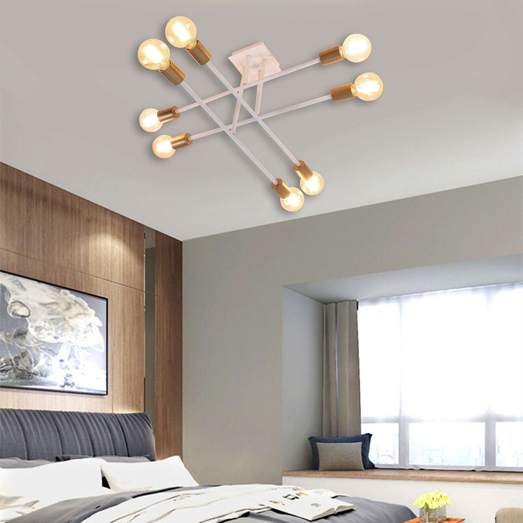 Eight Head Sputnik White Mordern Chandelier By SS Lightings - Ouch Cart