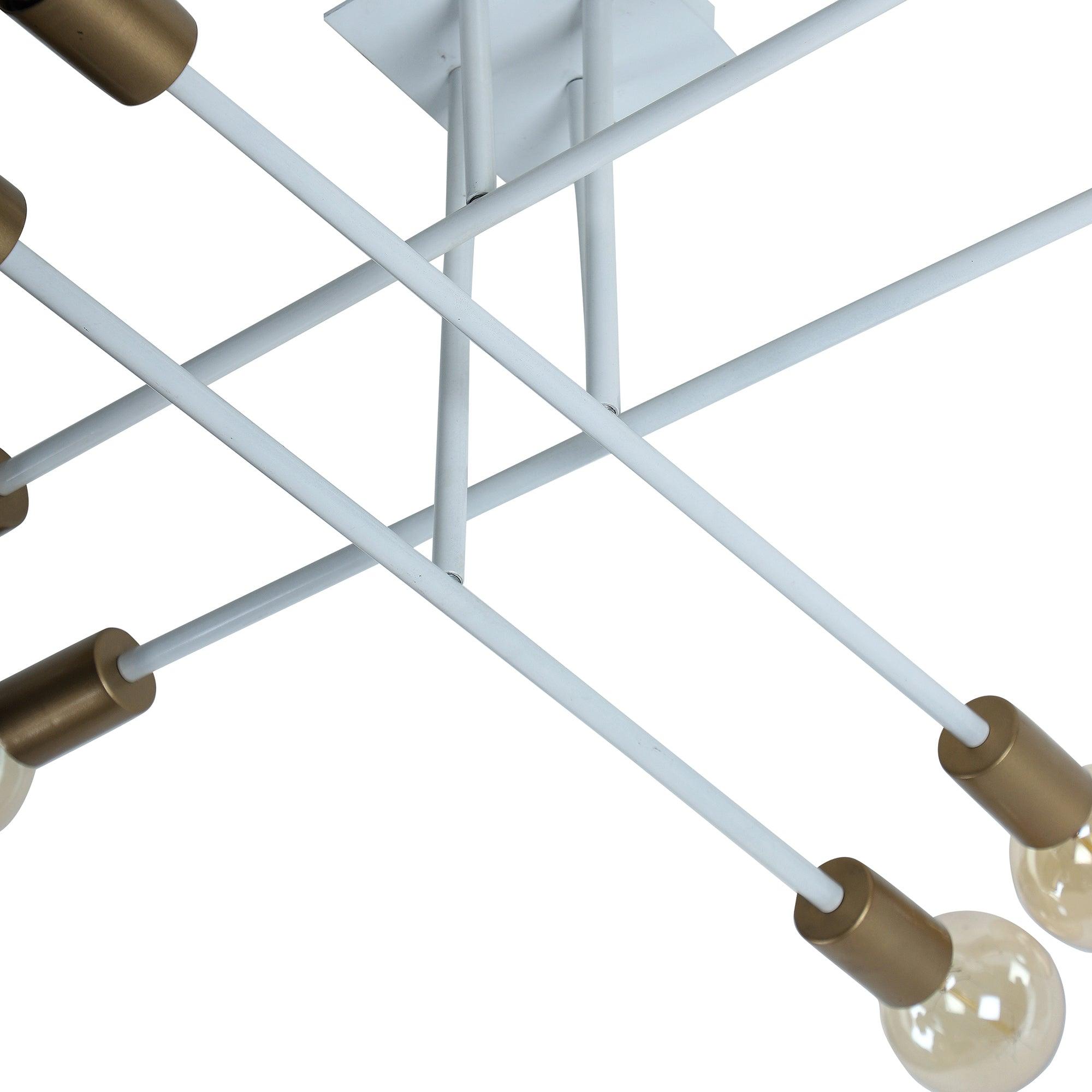 Eight Head Sputnik White Mordern Chandelier By SS Lightings - Ouch Cart