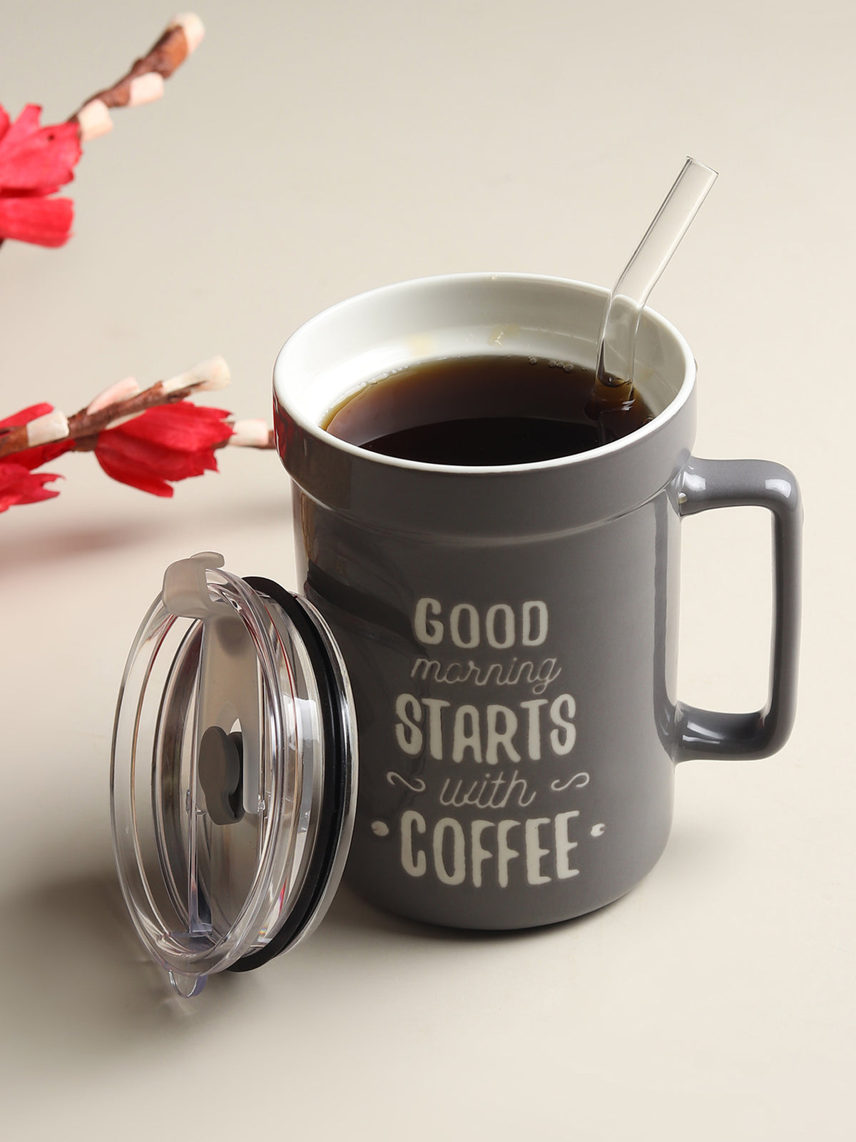 Mugsy Grey Ceramic GS Mug - Ouchcart
