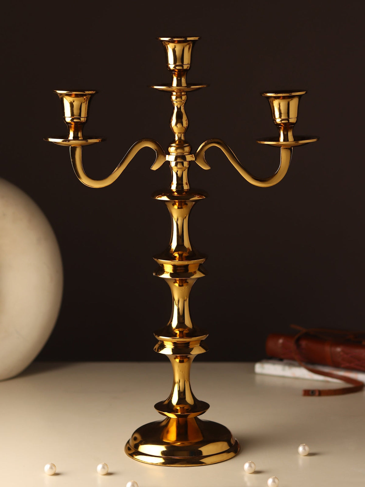 Imperium Crested 3-Arm Candleholder M.M.I. OVERSEAS