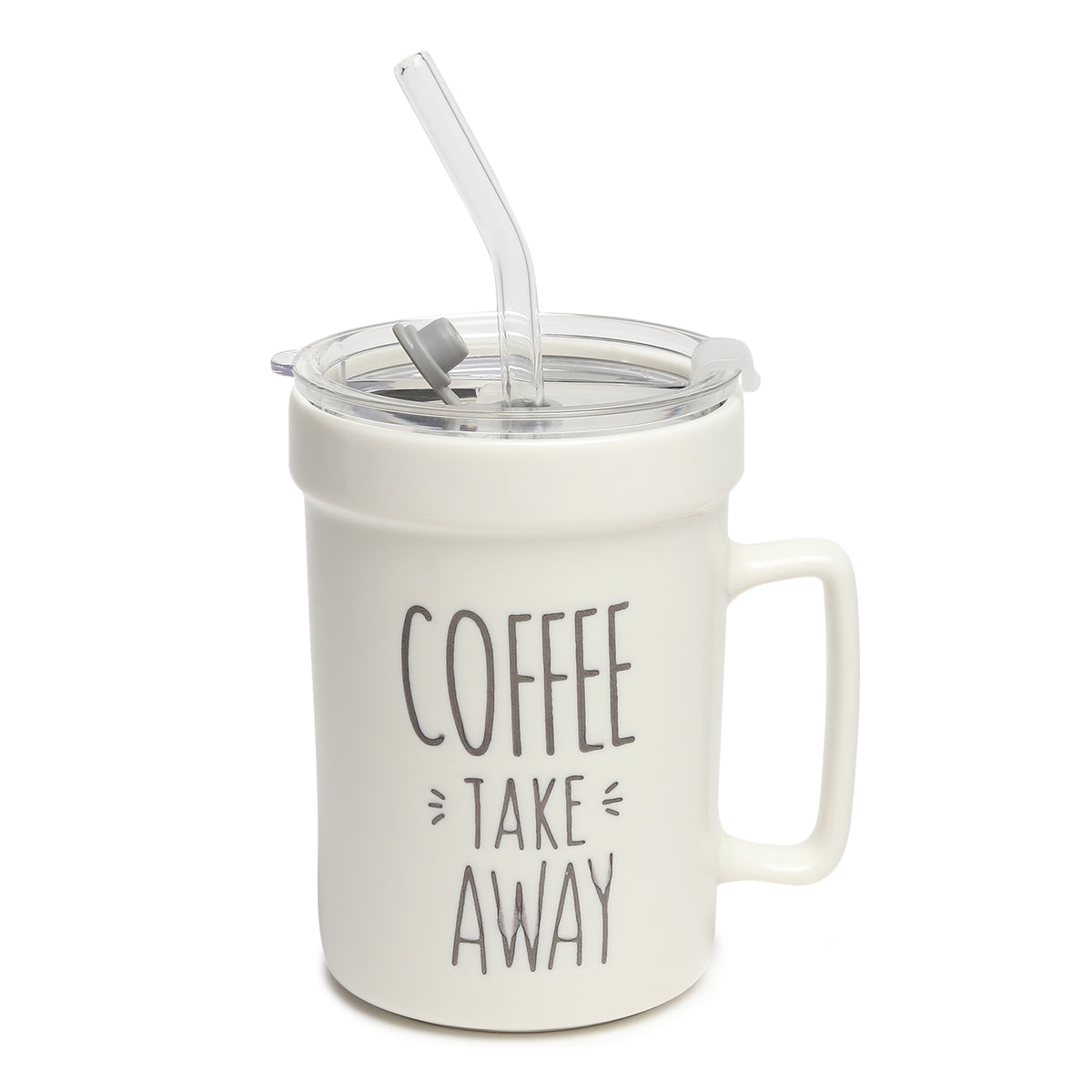 Percy White Ceramic TA Mug