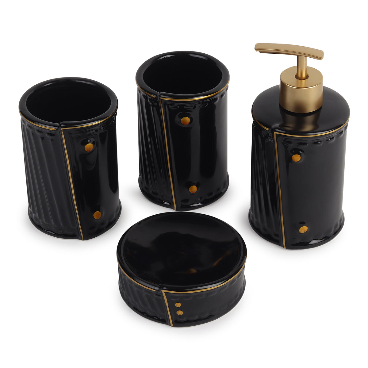 Dapper Bathroom Set of 4 White