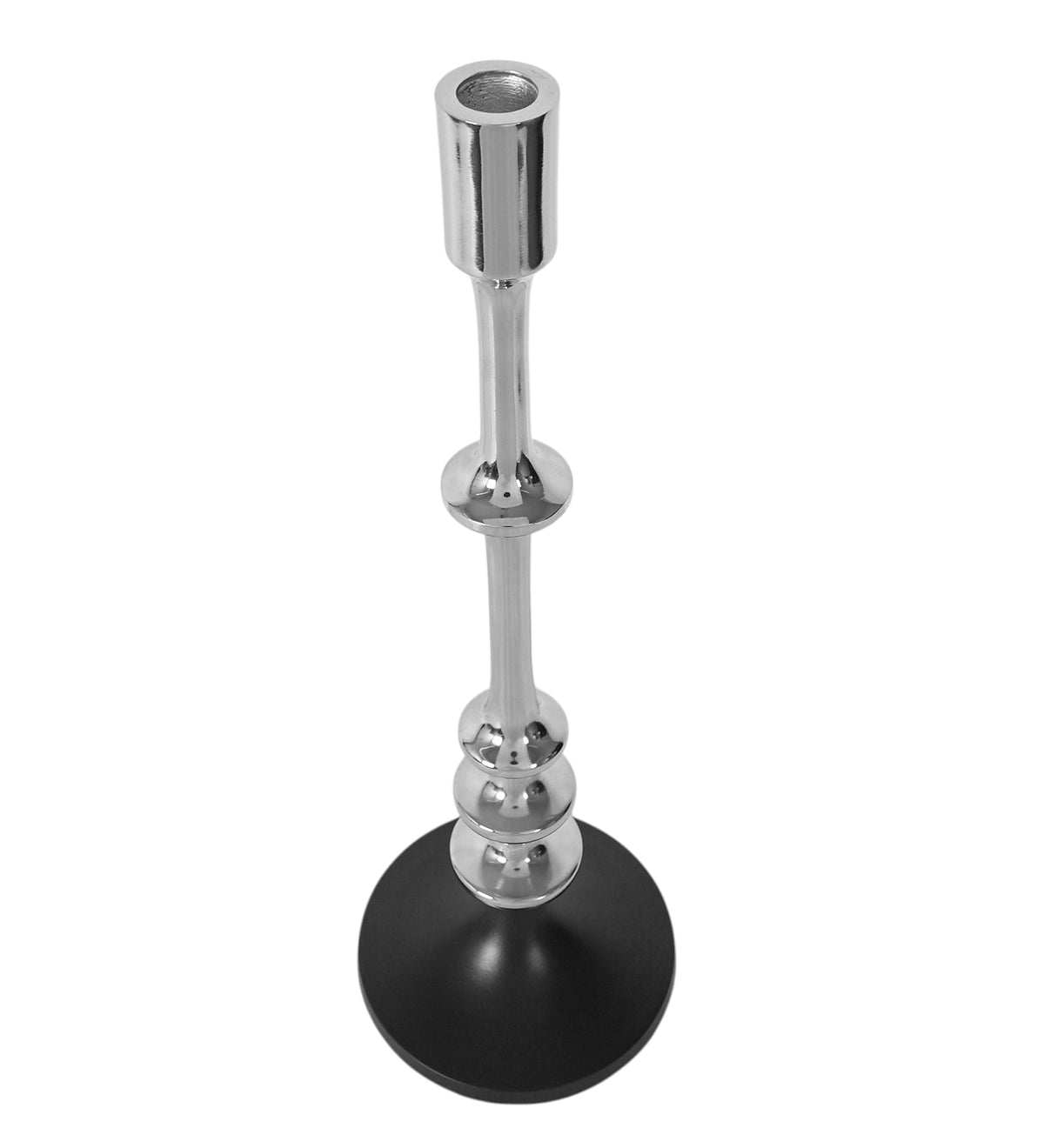 Aristea Silver Candle Holder Large M.M.I. OVERSEAS